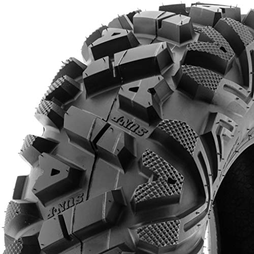 Set of 4 SunF Power.I ATV UTV all-terrain Tires 25x8-12 Front & 25x10-12 Rear, 6 PR, Tubeless A033