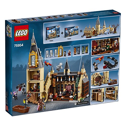 LEGO Harry Potter Hogwarts Great Hall 75954 Building Kit and Magic Castle Toy, Fantasy Creatures, Hermione Granger, Draco Malfoy and Hagrid (878 Pieces)