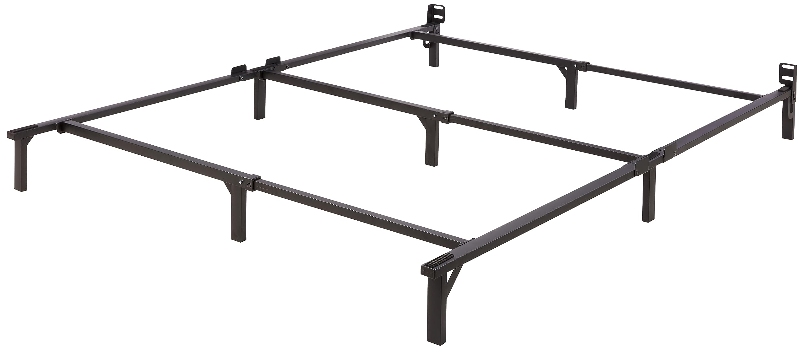 Amazon Basics Metal Bed Frame, 9-Leg Base for Box Spring and Mattress, Queen, Tool-Free Easy Assembly, 79.5