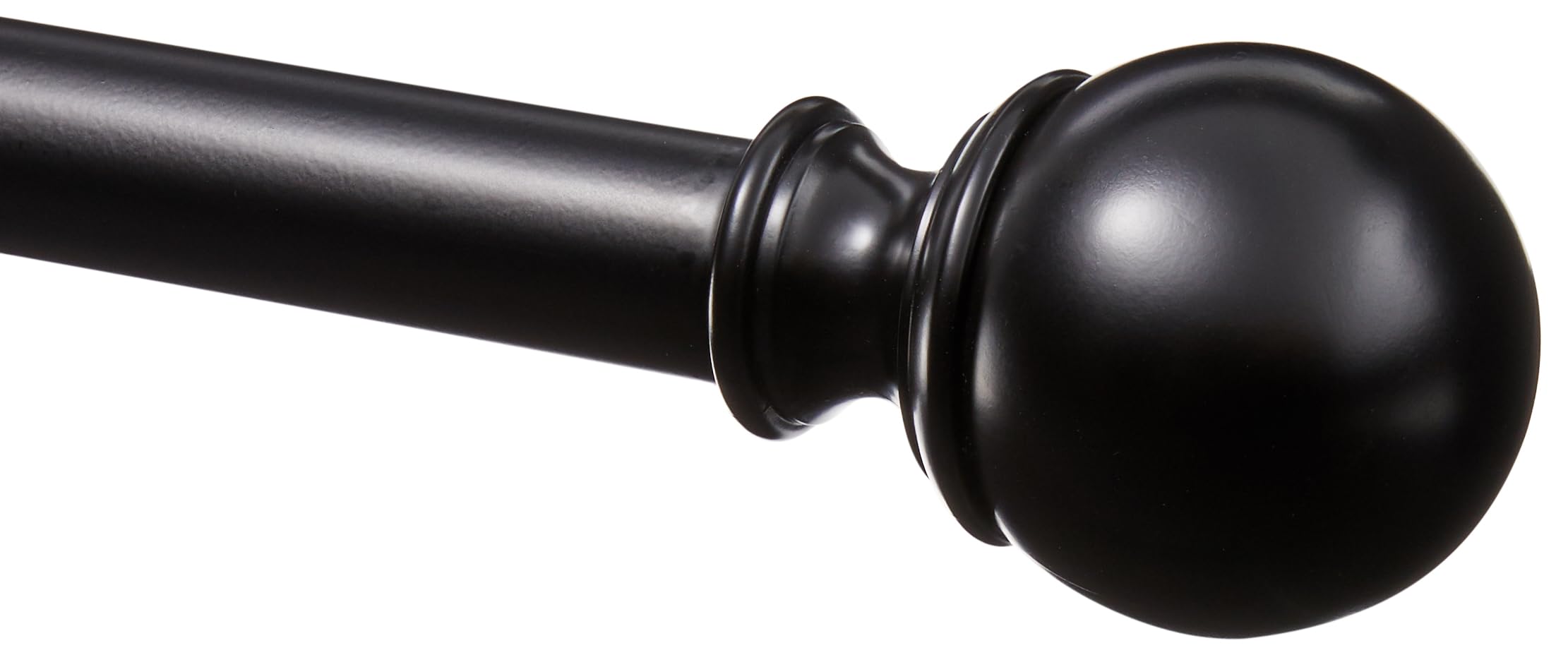 Amazon Basics 1-Inch Curtain Rod with Round Finials, 1-Pack, 72
