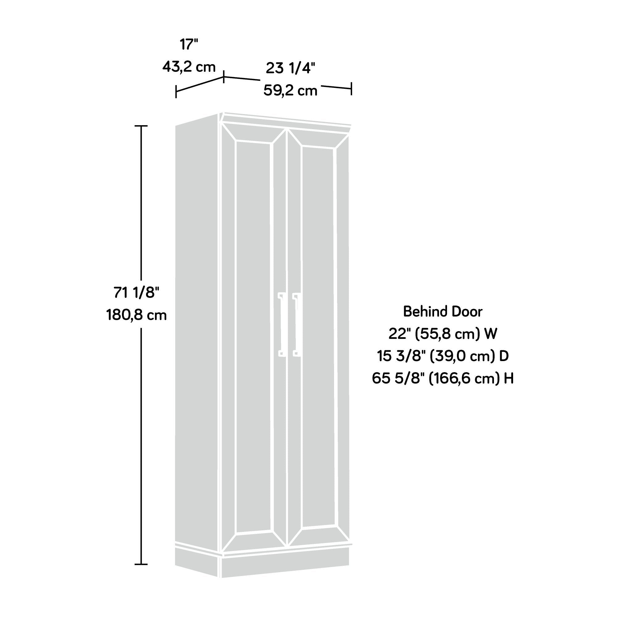 Sauder HomePlus Storage Pantry cabinets, L: 23.31