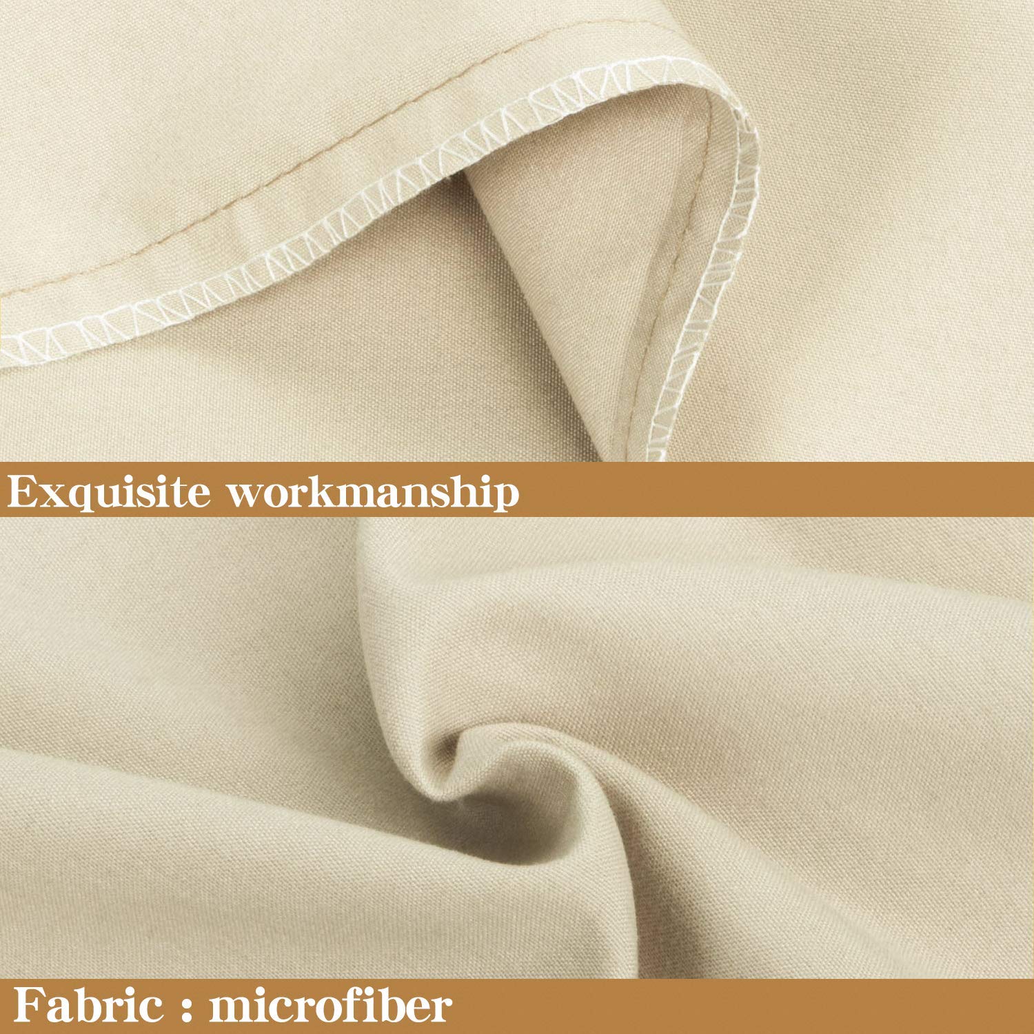 NTBAY Standard Pillowcase Set - 2 Pack Brushed Microfiber 20x26 Pillowcases - Soft, Wrinkle-Free, Fade-Resistant, Stain-Resistant, Light Taupe Pillowcases with Envelope Closure - 20x26 Inches