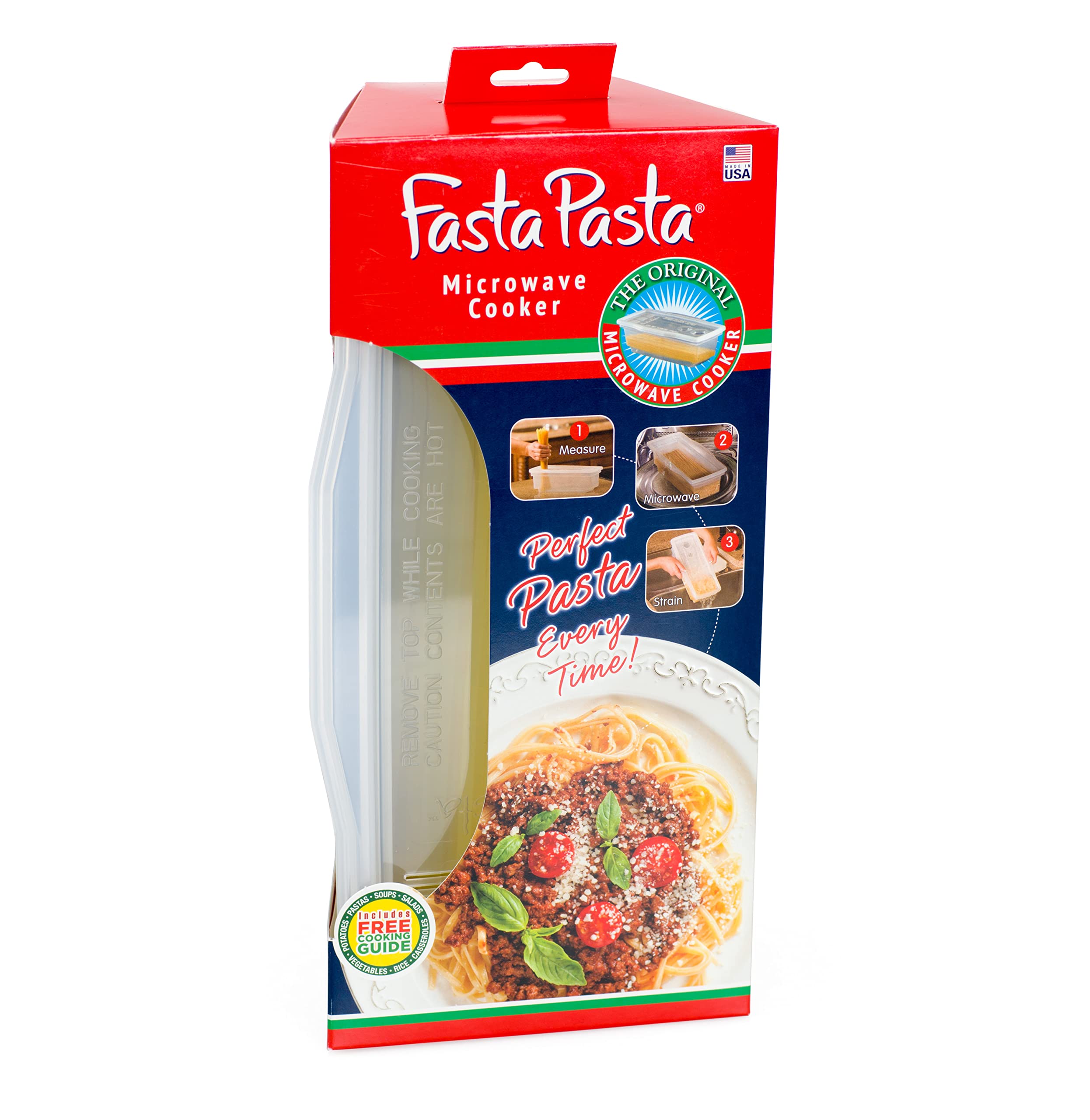 Microwave Pasta Cooker - The Original Fasta Pasta - No Mess, Sticking or Waiting For Boil