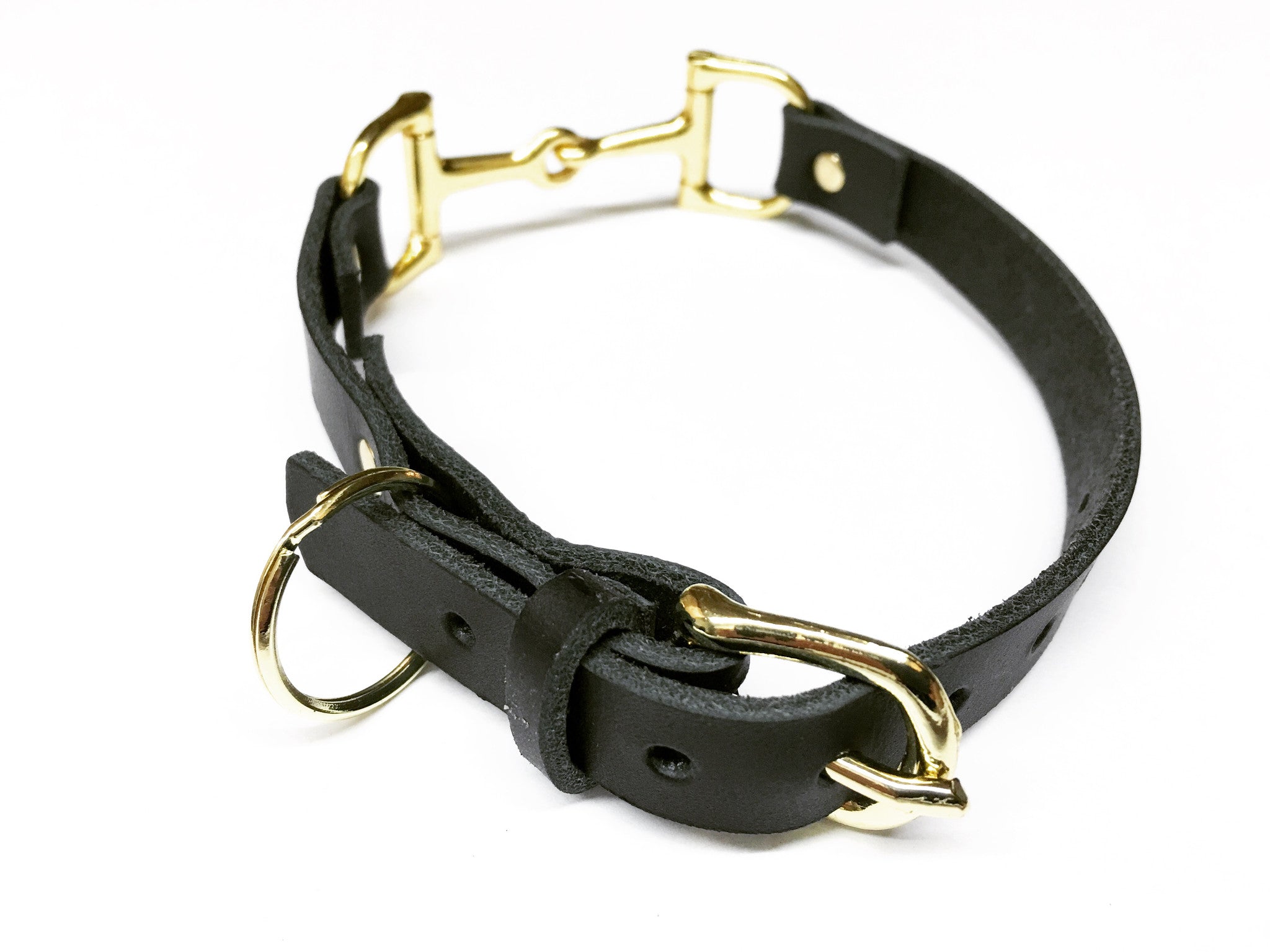 Leather Horse Bit Dog Collar