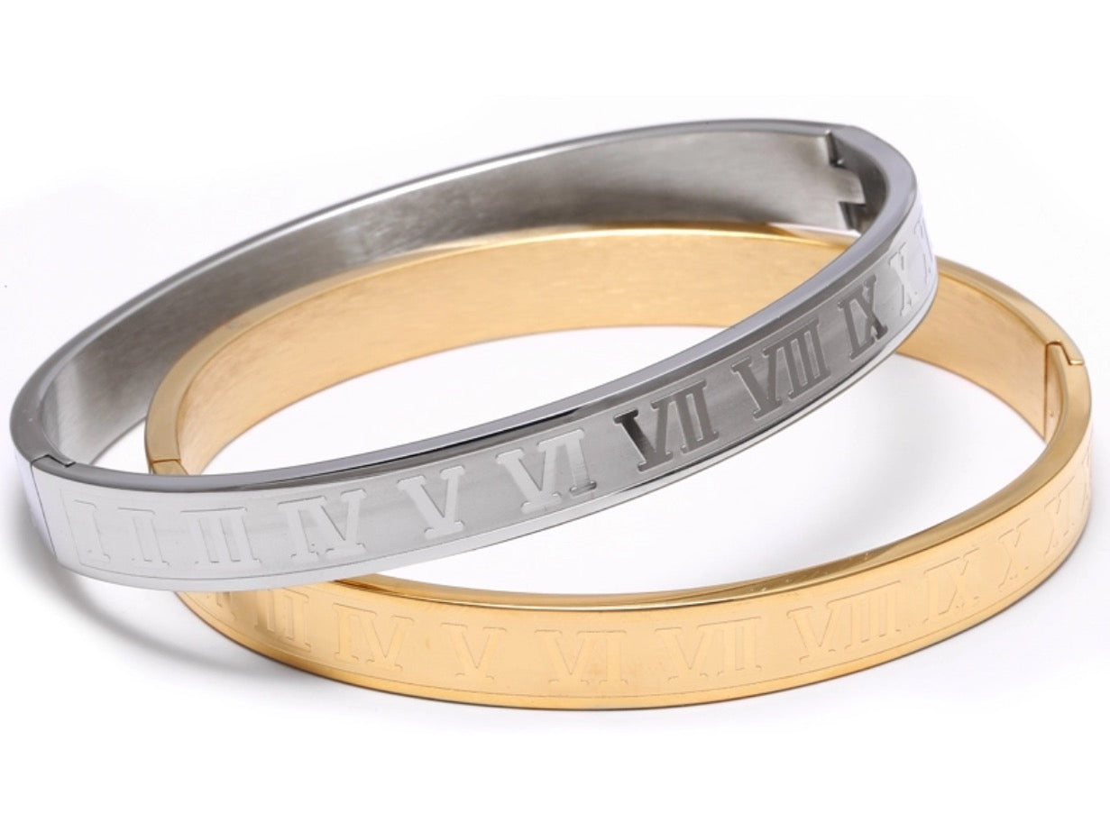 Roman Numeral Cuff Bracelet