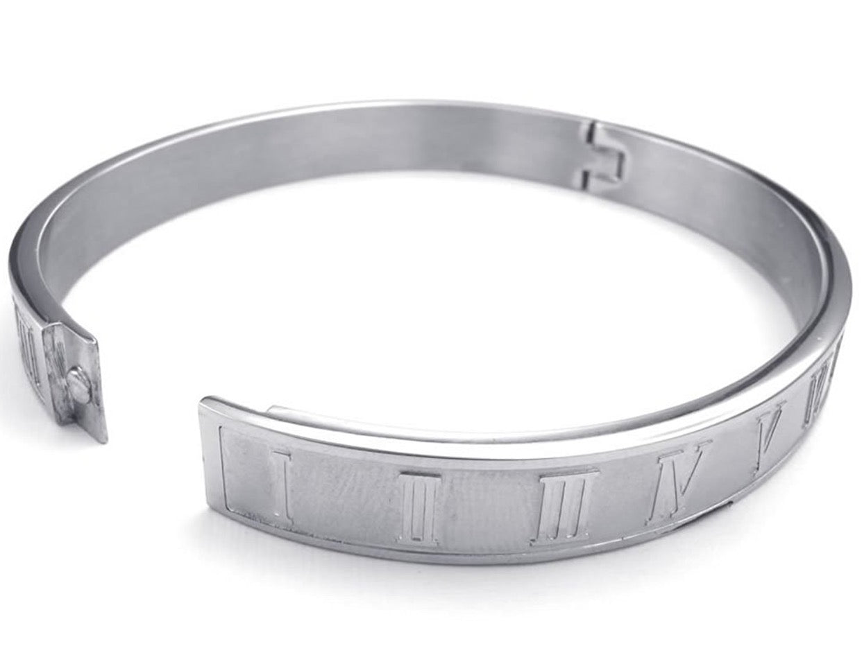 Cuff Bracelet Roman Numeral