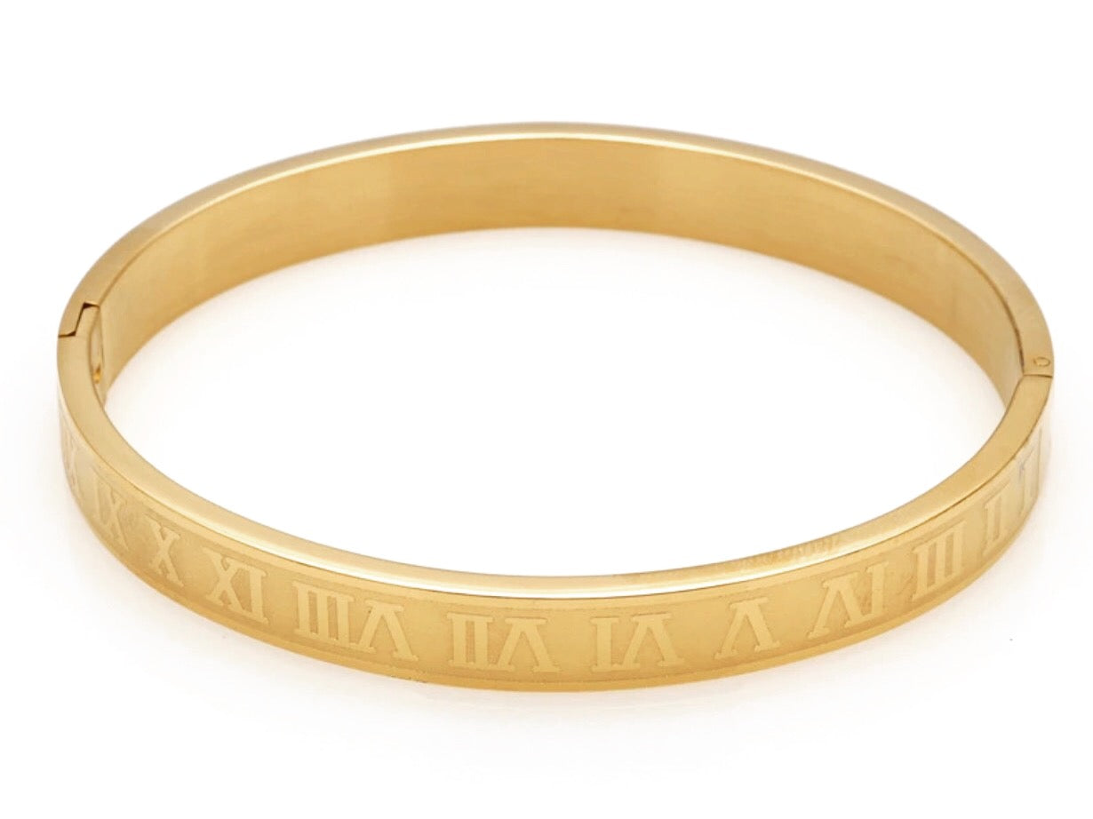 Roman Numeral Cuff Bracelet