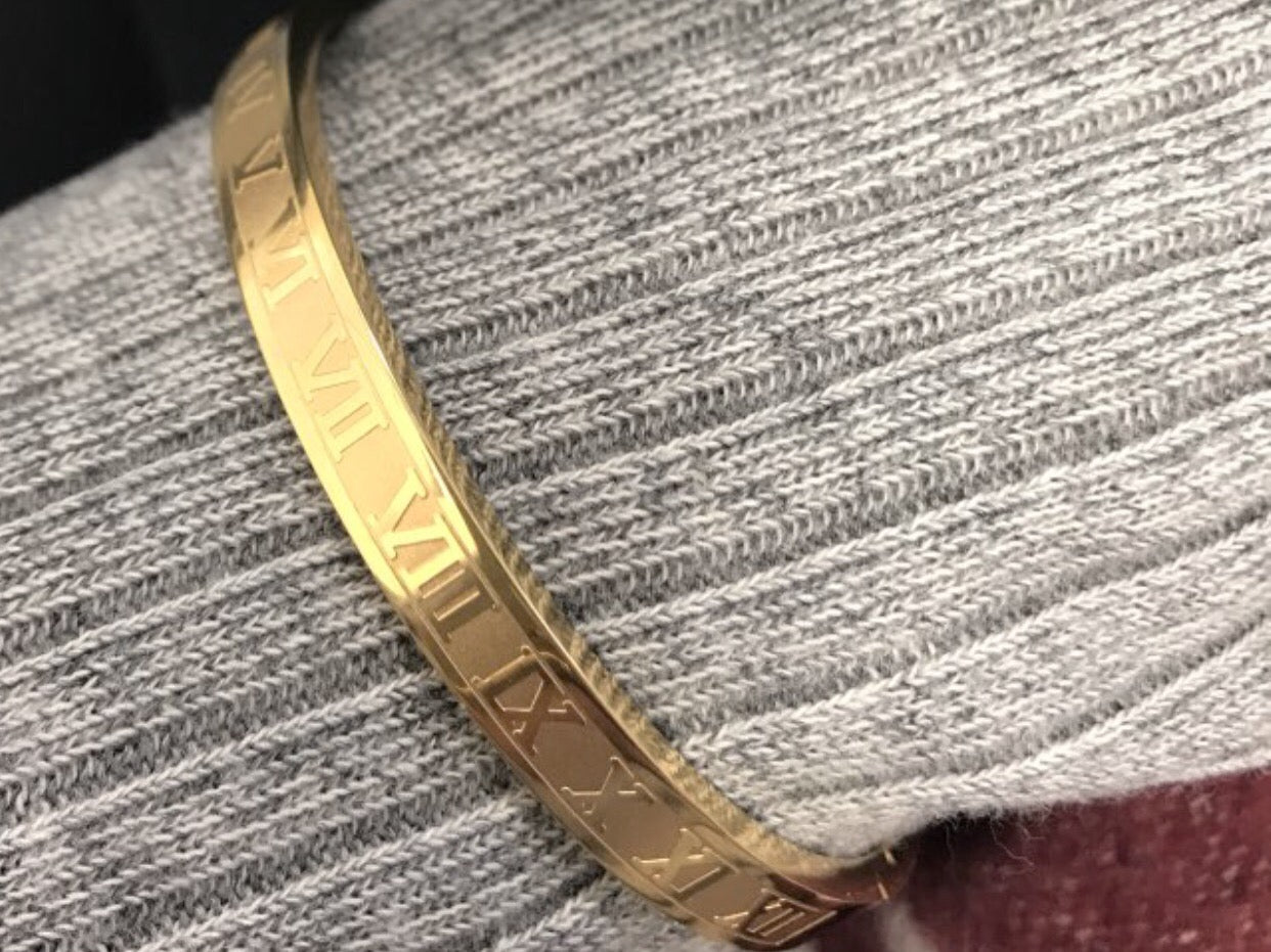 Roman Numeral Cuff Bracelet