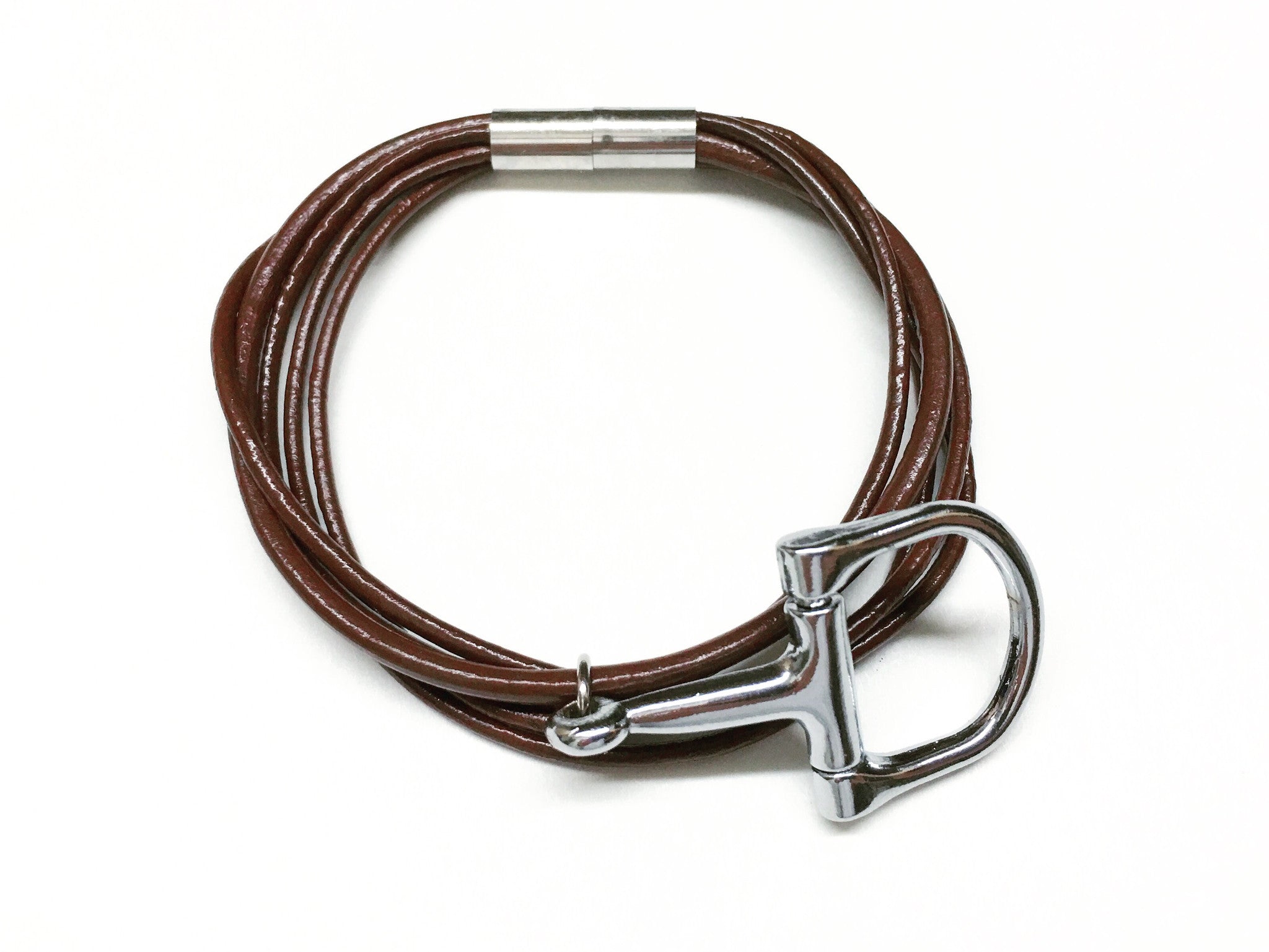 Multi Strand Leather Bit Bracelet