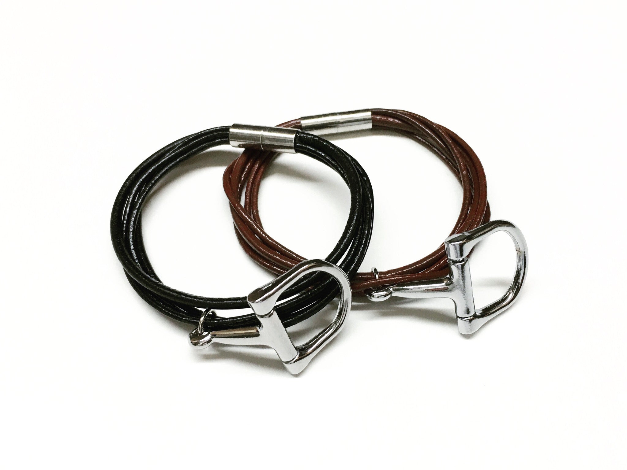 Multi Strand Leather Bit Bracelet