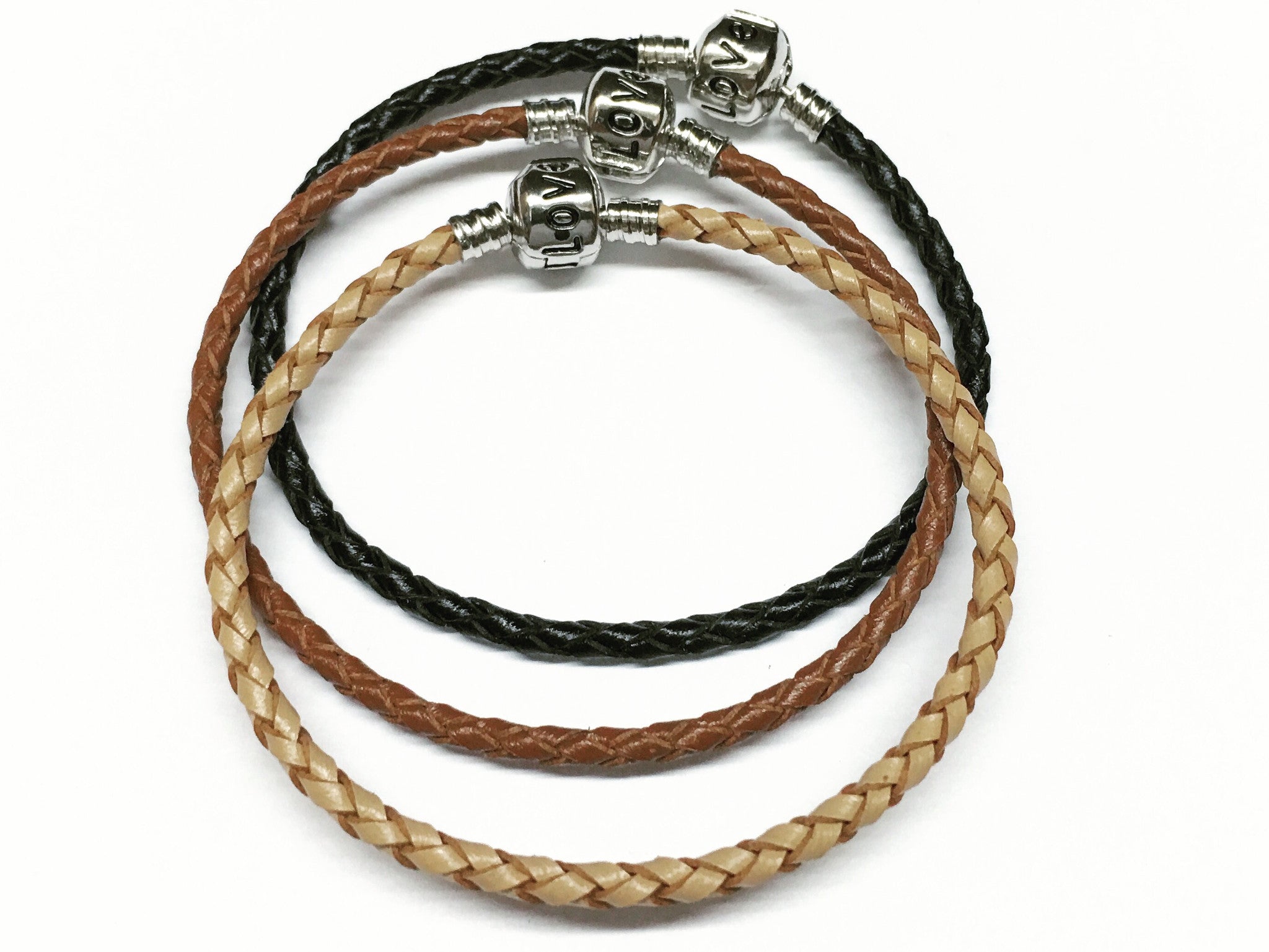 Equestrian Baided Leather Bracelet