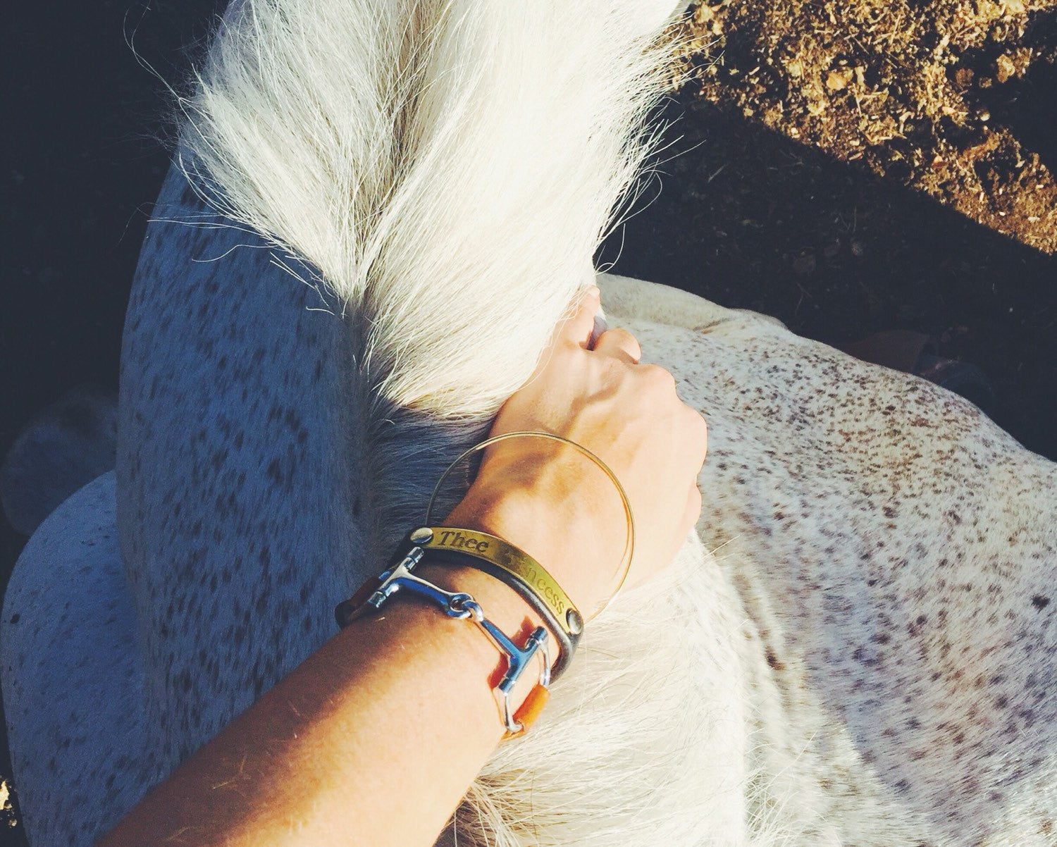 Brown Leather Snaffle Bracelet