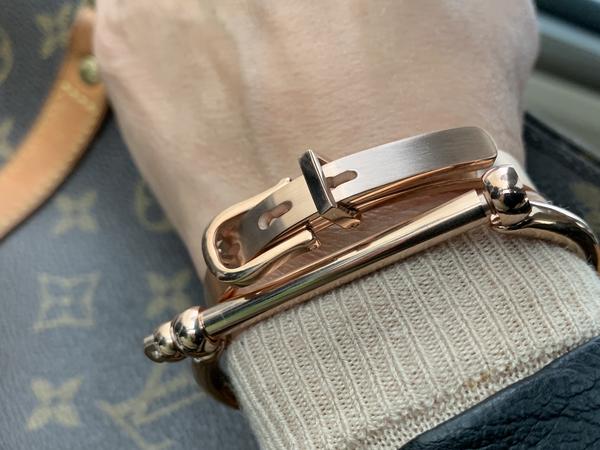 Horseshoe & Belt Buckle Bracelet Cuff Gift Set