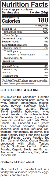 ProtiDiet Butterscotch & Sea Salt Wafer