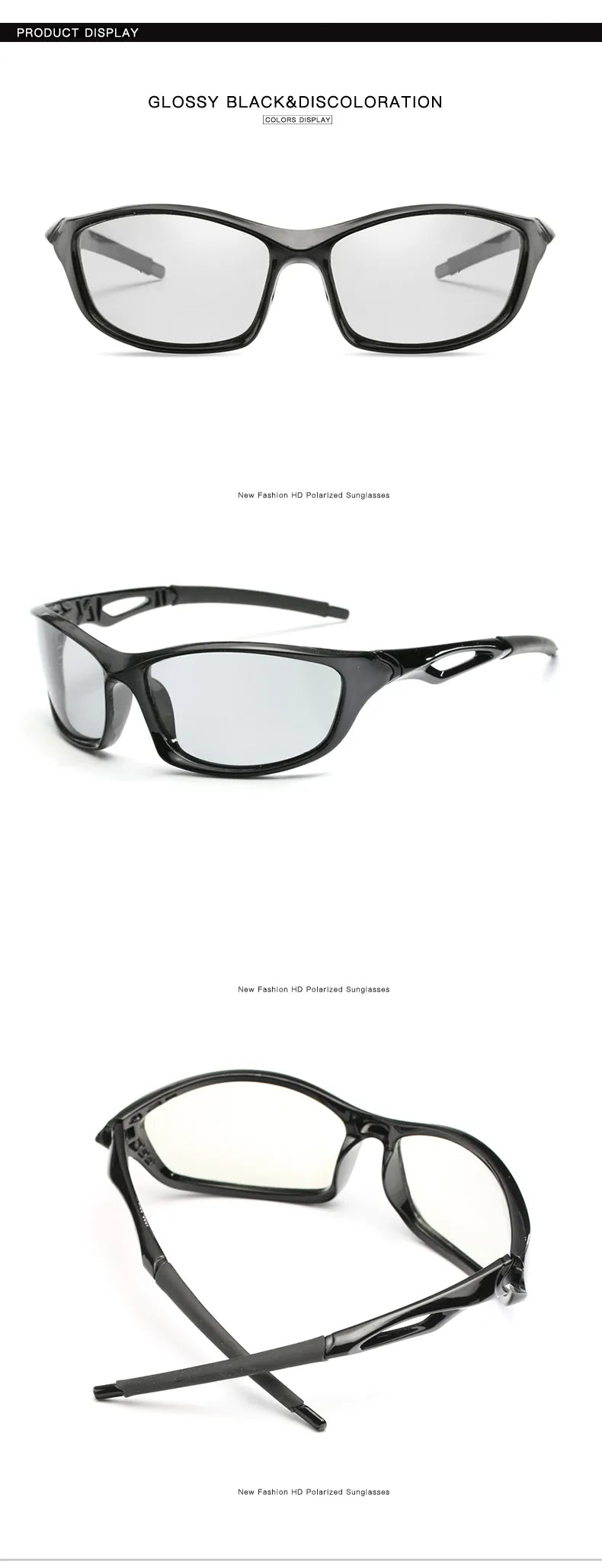 Unisex Photochromic Anti-glare Polarized Lenses Camo Frame Sunglasses