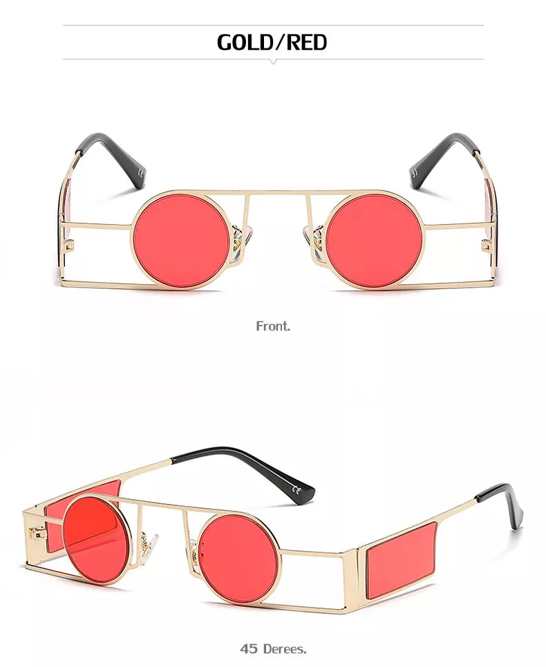 Fashion Retro Style UV400 Punk Sunglasses for Men and Women