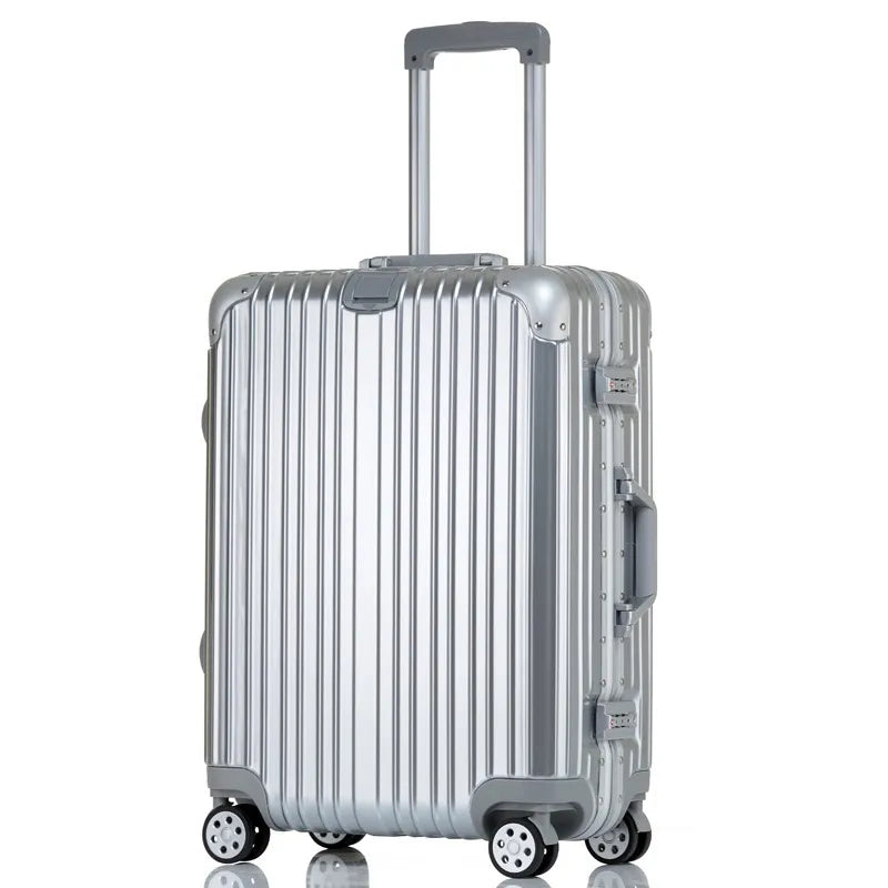 Unisex Spinner Wheel Aluminium Frame Travel Luggage Trolley Suitcase