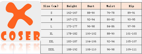 Size Chart（cm）