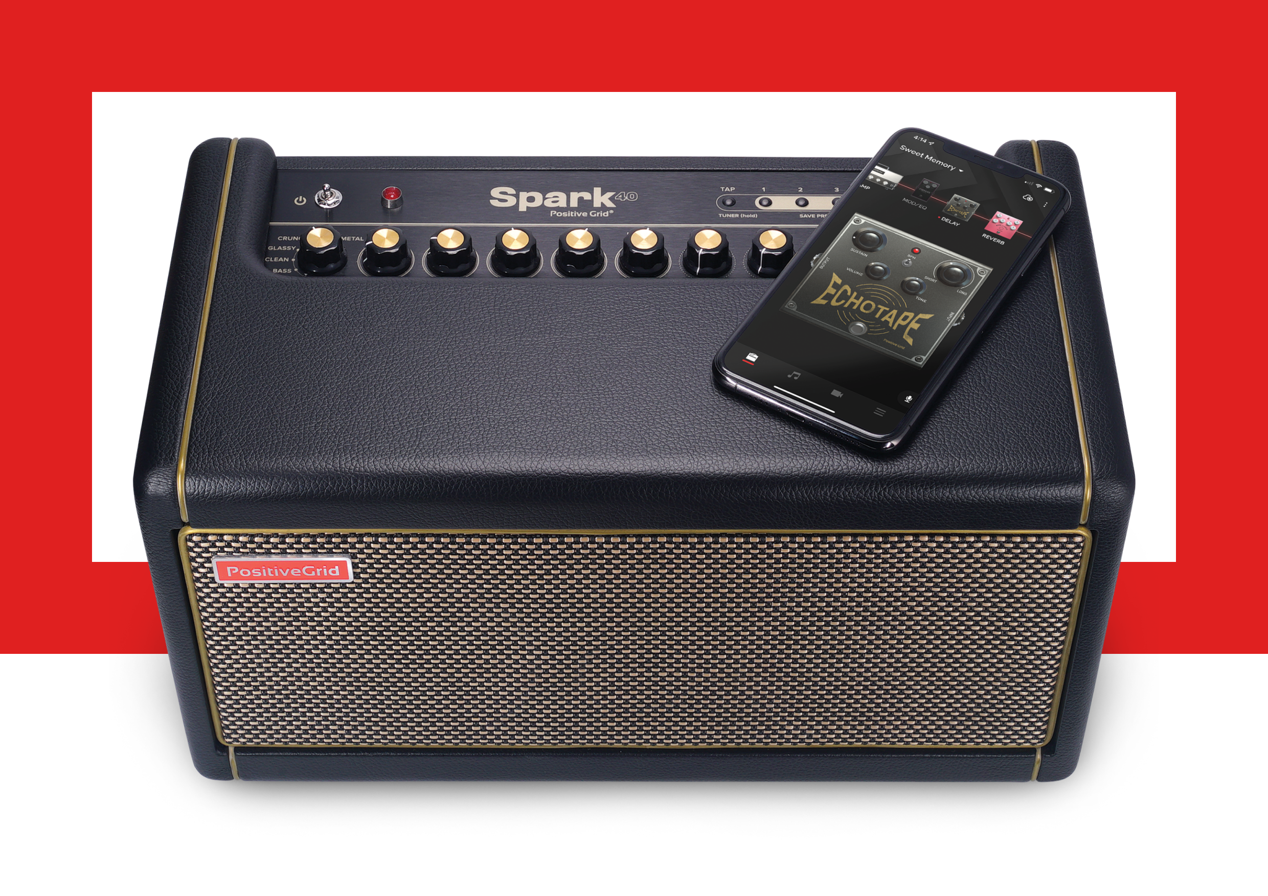 Positive Grid Spark 40 Guitar Amplifier 40-watt amp with room