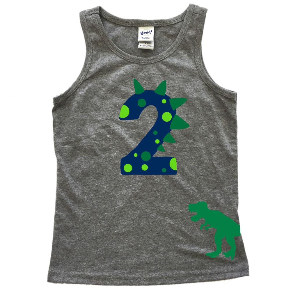 Age Memory Dinosaur? Birthday Shirt - Custom TANK with Name on Back