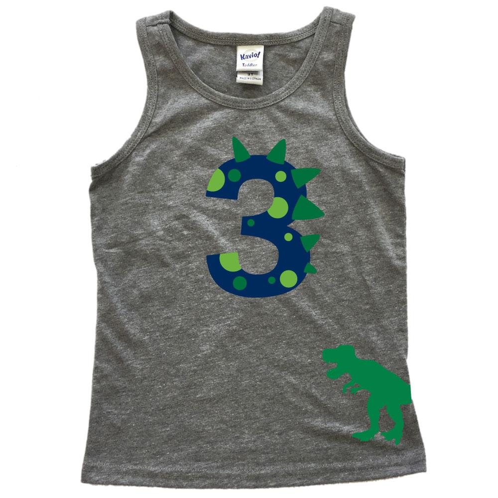 Age Memory Dinosaur? Birthday Shirt - Custom TANK with Name on Back