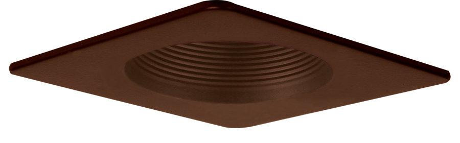 Elco EL2493 4 Low Voltage Square Adjustable Phenolic Baffle Trim - Bronze