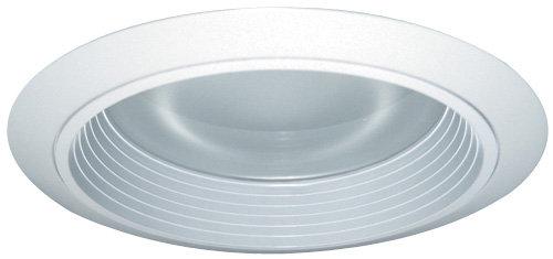 Elco ELM422 6 CFL Baffle with Regressed Frosted Lens - White Baffle, White Ring