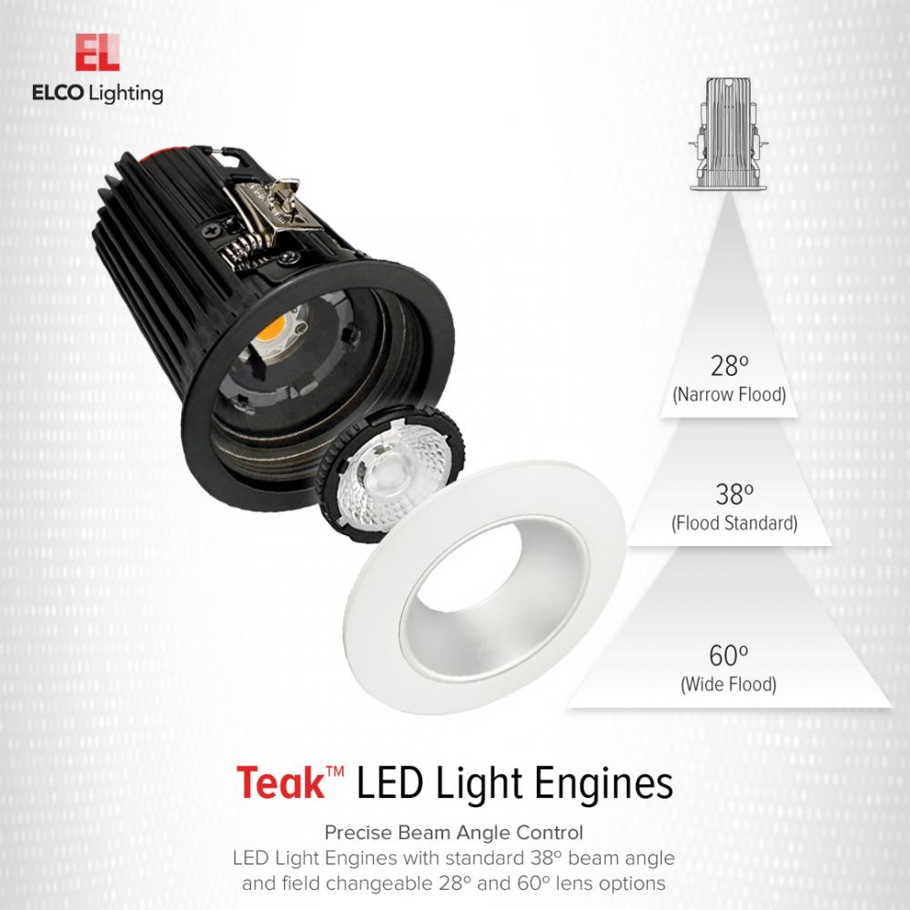 Elco Interchangeable Lens for Teak? Recessed Downlights - 28o or 60o