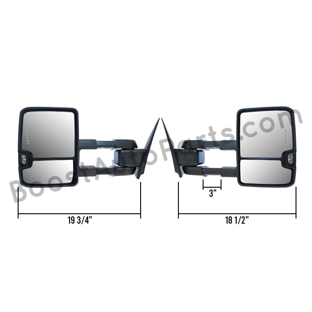 GM Style Dodge Ram 2500/3500 Tow Mirrors (1994-2002) - Style 2