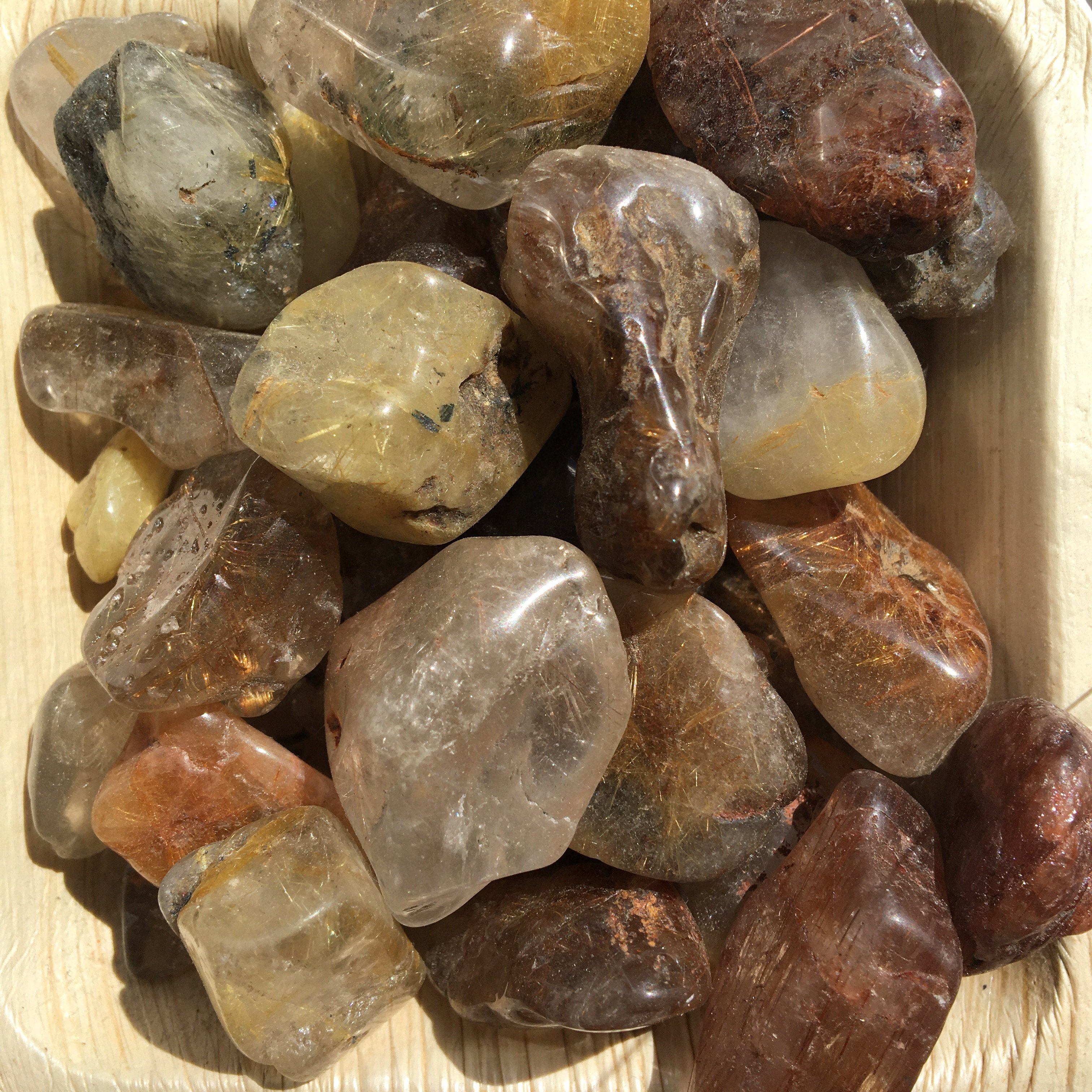 Rutilated Quartz Tumbles