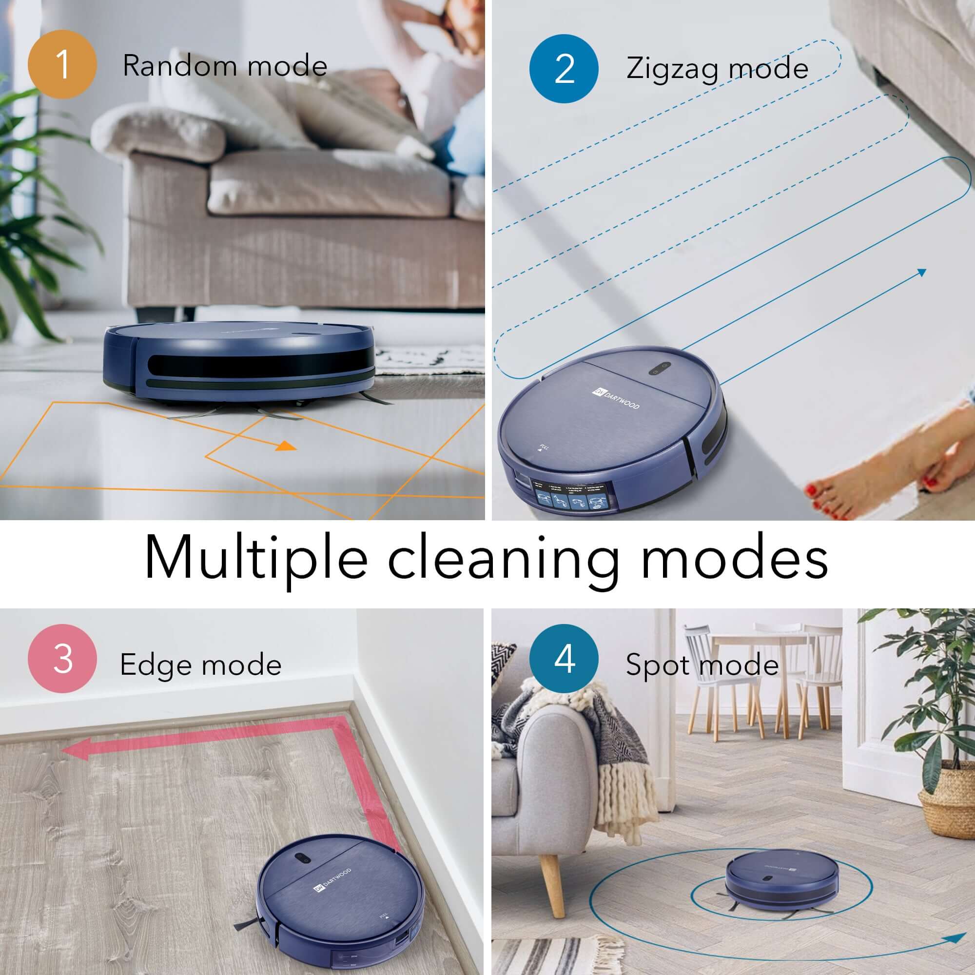 Dartwood Smart Robot Vacuum Cleaner | Mopping Function & Wi-Fi Control