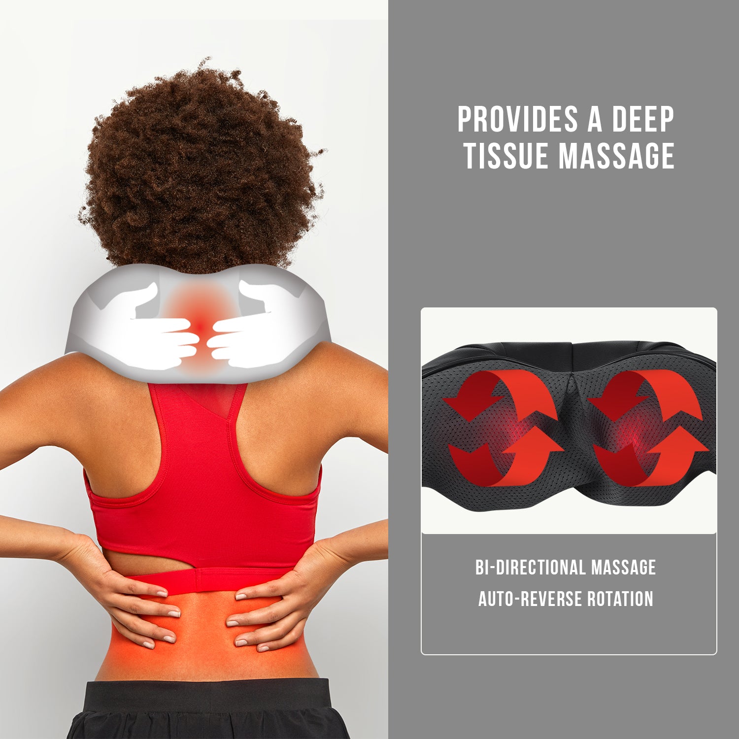 Dartwood Back & Neck Massager | Deep Tissue Kneading for Pain Relief