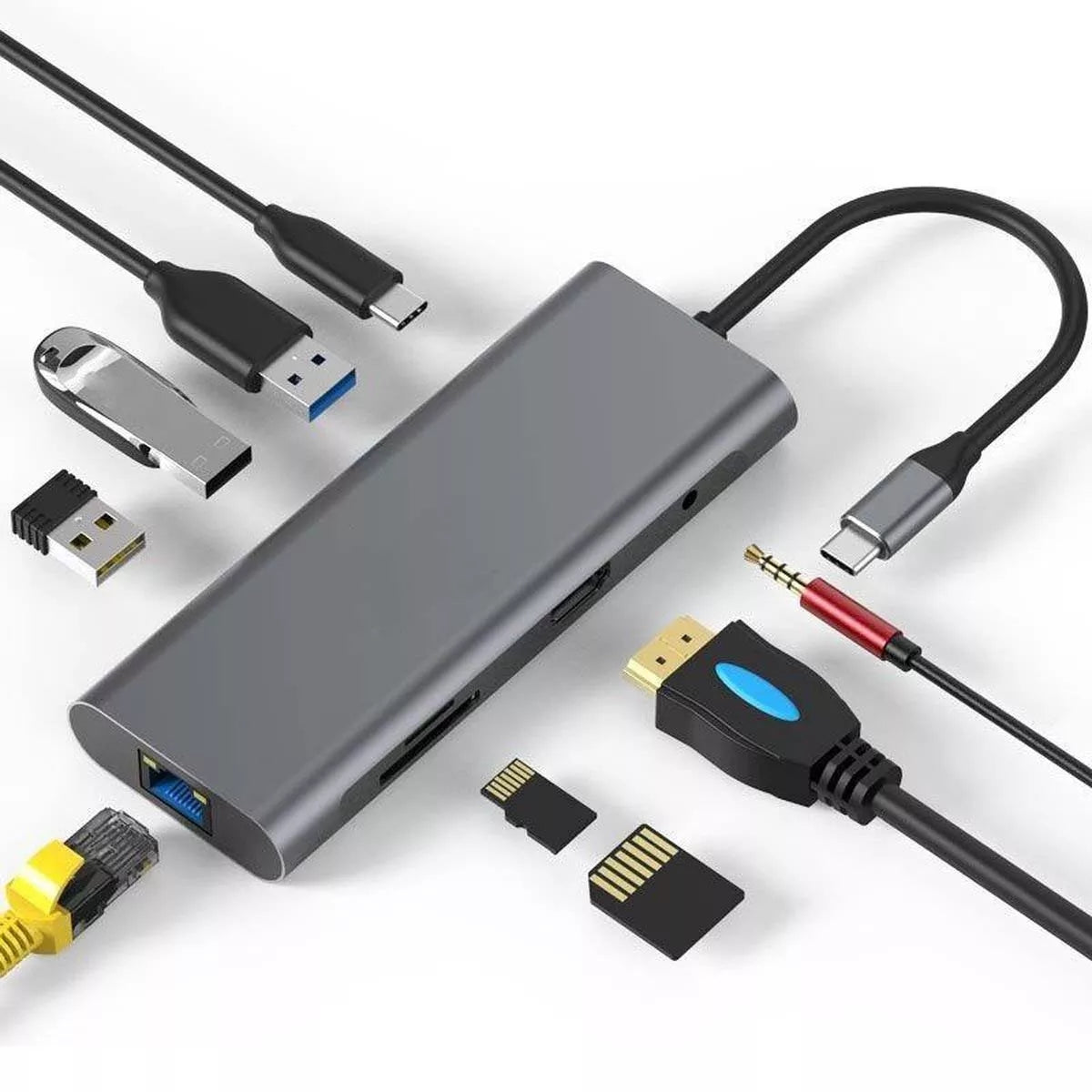 navor 9-IN-1 USB C Hub for MacBook (Above 2016), Thunderbolt 3/4, Huawei, Samsung and More
