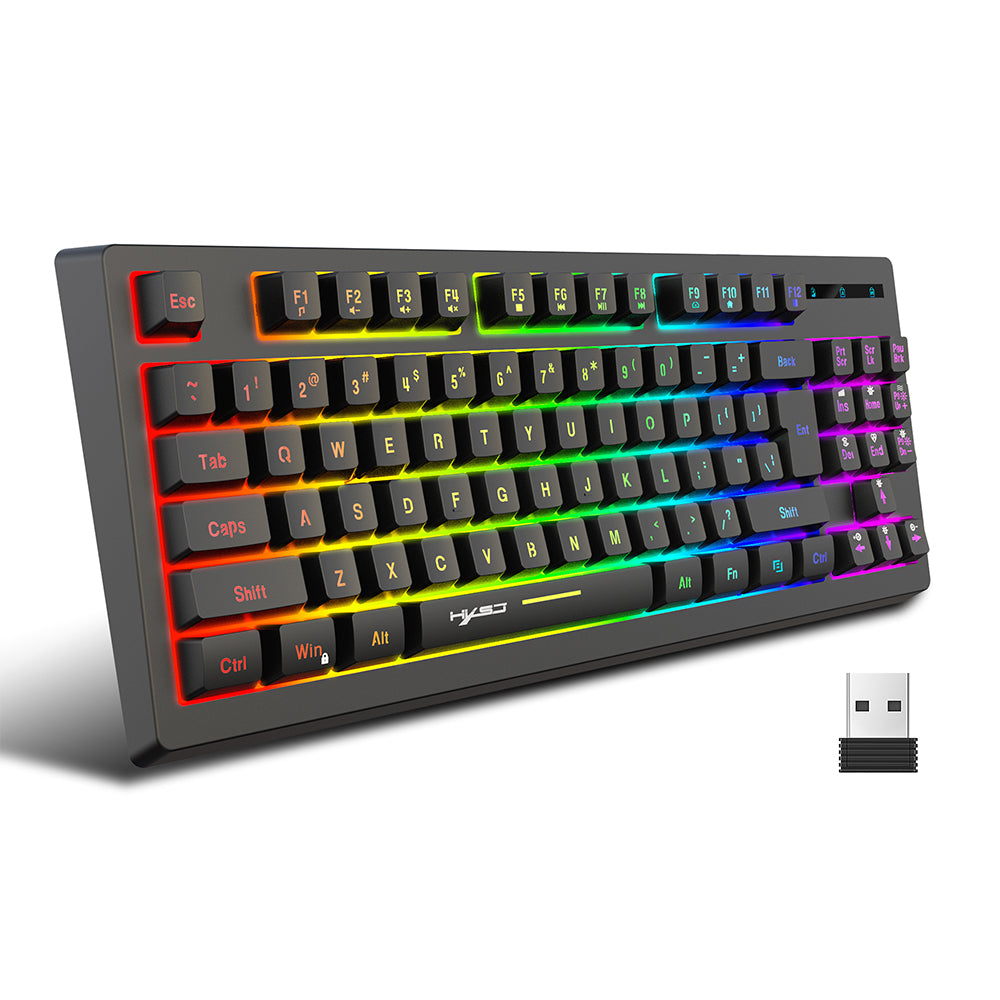 2.4G Wireless Gaming Keyboard, RGB Lighting