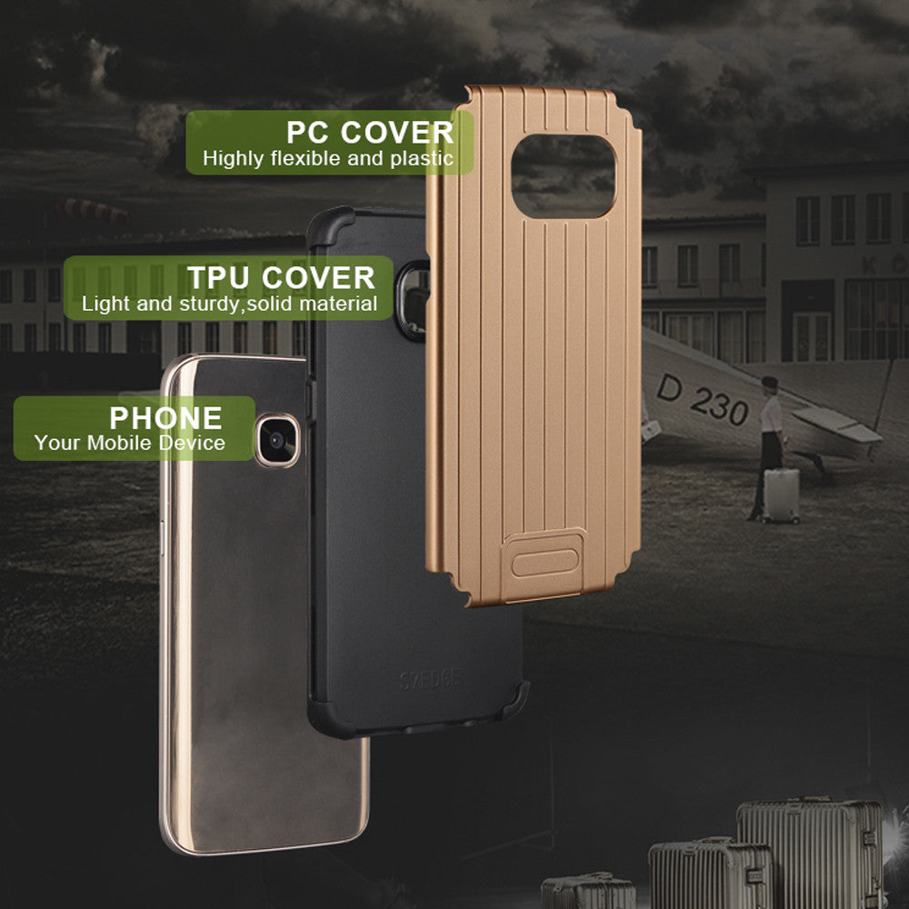 NAVOR Kario Groove Dual Layer Hybrid Protective Case for Samsung Galaxy S7 Edge