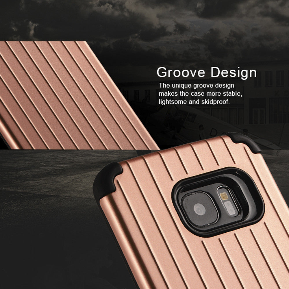 NAVOR Kario Groove Dual Layer Hybrid Protective Case for Samsung Galaxy S7 Edge