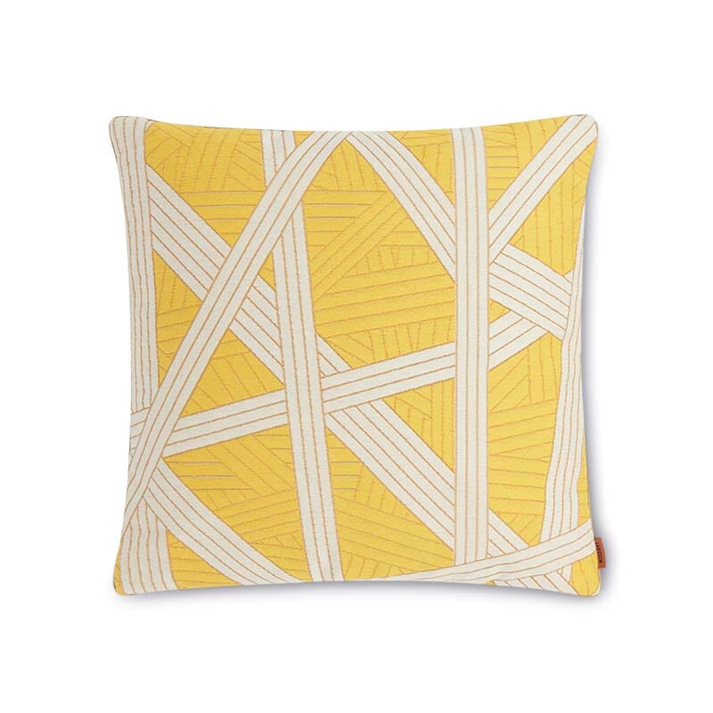 Nastri Yellow Square Decorative Pillow by Missoni Home