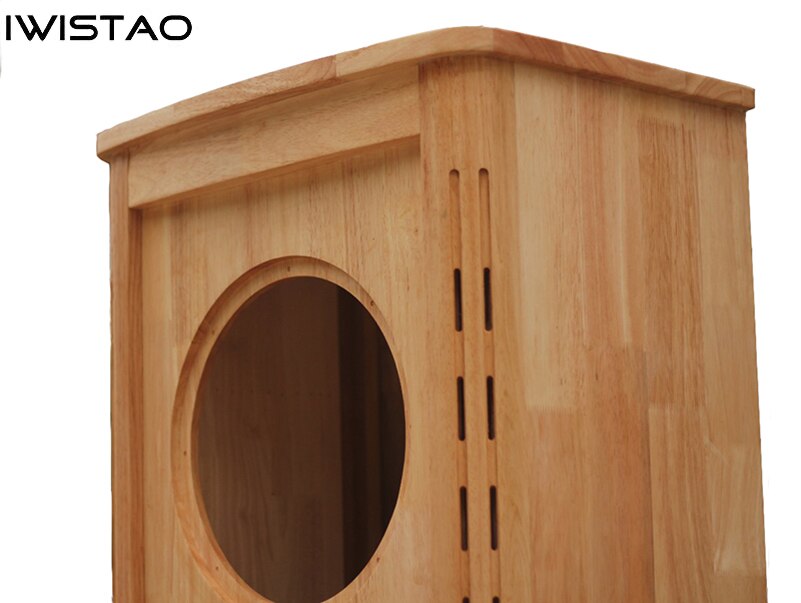 IWISTAO 12 Inch Coaxial Enclosure Floor Empty Speaker Cabinet 1 Piece Solid Wood Customize Holes Tannoy Style HIFI Audio DIY