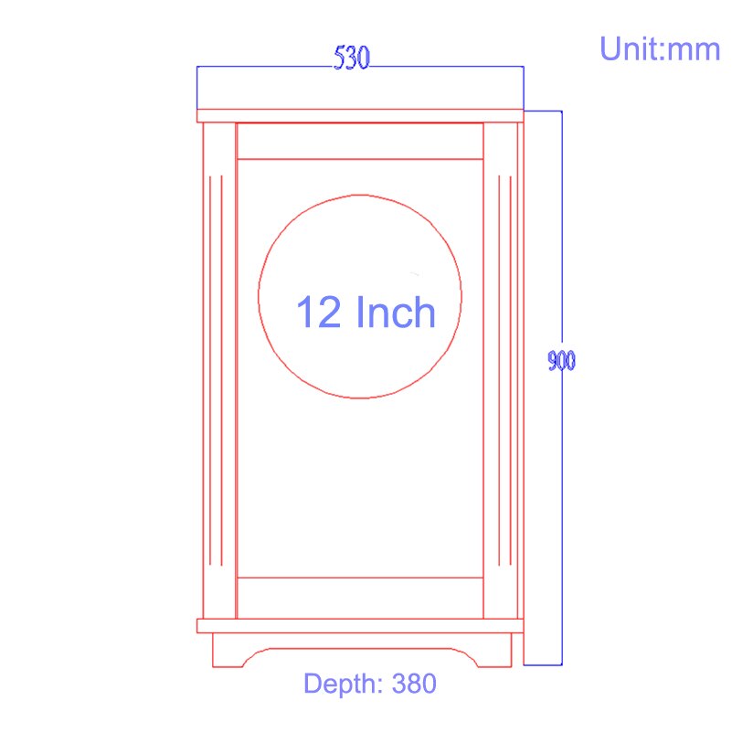 IWISTAO 12 Inch Coaxial Enclosure Floor Empty Speaker Cabinet 1 Piece Solid Wood Customize Holes Tannoy Style HIFI Audio DIY