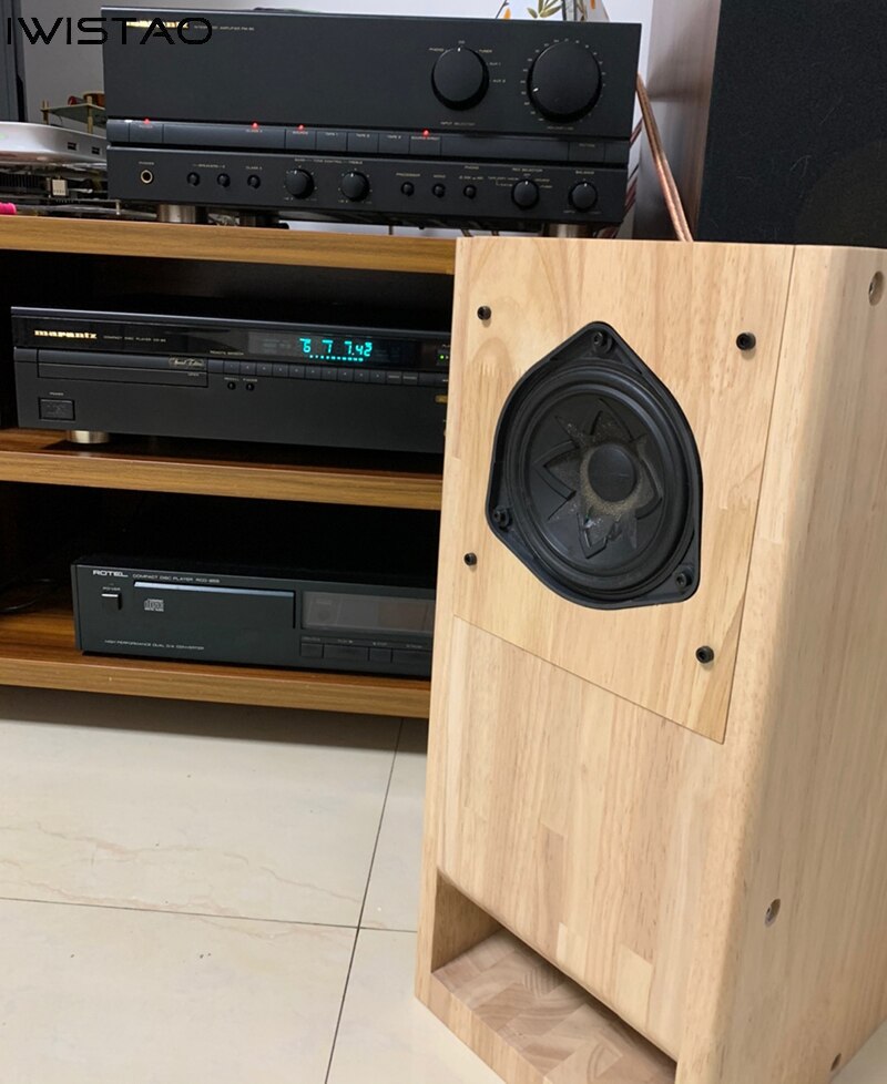IWISTAO HIFI Speaker Empty Cabinet 1 PC 6.5 Inches Finished Labyrinth Structure Solid Wood for Full Range Speakers Unit DIY