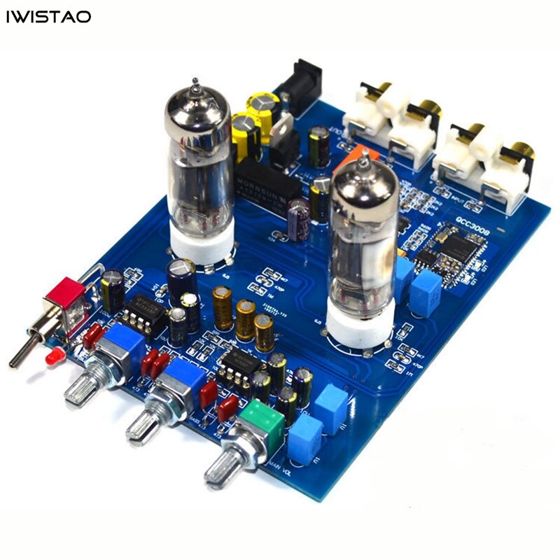 IWISTAO HIFI Tube Preamp Tone Finished Board Tube 6J5 Bluetooth 5.0 APT-X