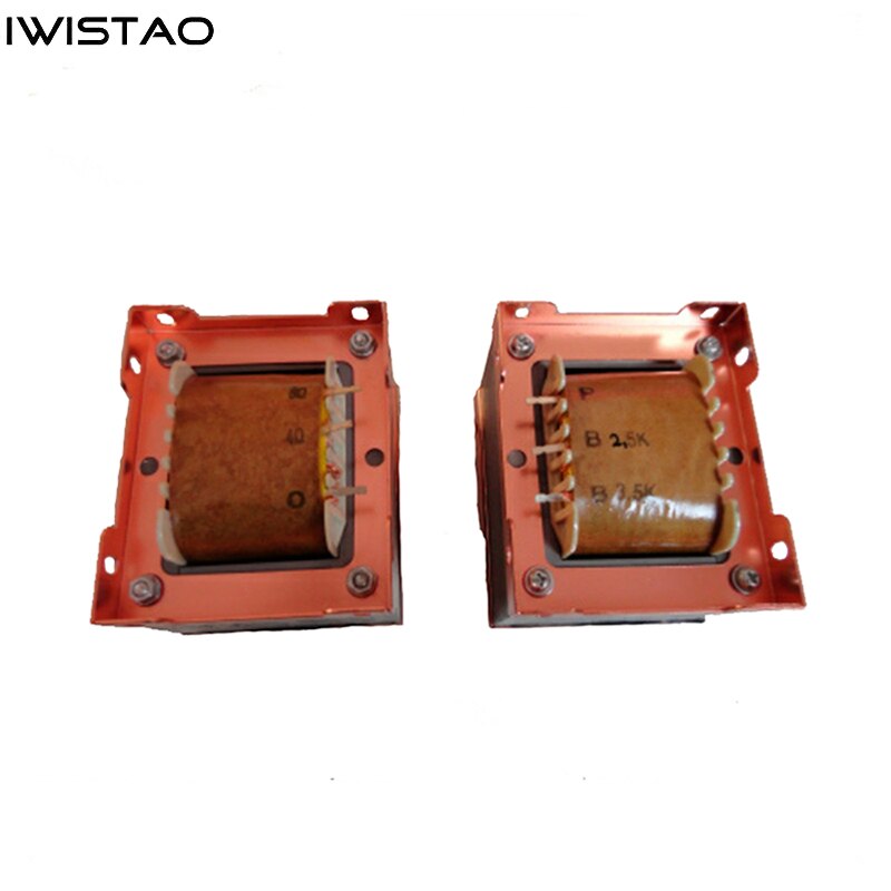 IWISTAO Tube Amplifier 30W Output Transformer 1 Pair Z11 Single-ended Silicon Steel  2.5/3.5K 300B KT88 2A3 British Bracket DIY HIFI Audio