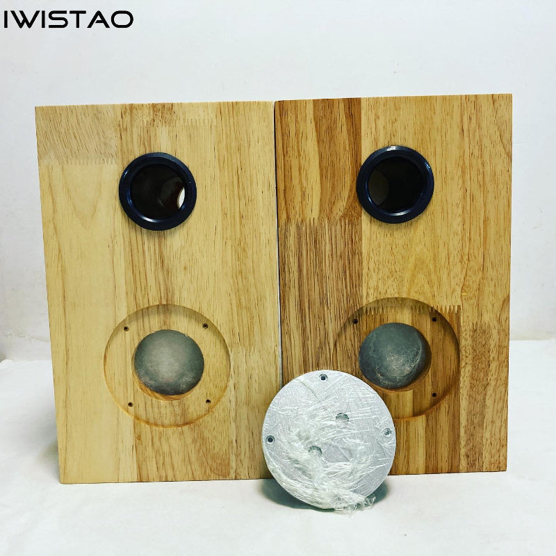 IWISTAO HIFI 2 Way Bookshelf Solid Wood Empty Speaker Cabinet 5 Inch 1 Pair Diamond 11L Cut Corner for Tube Amplifier