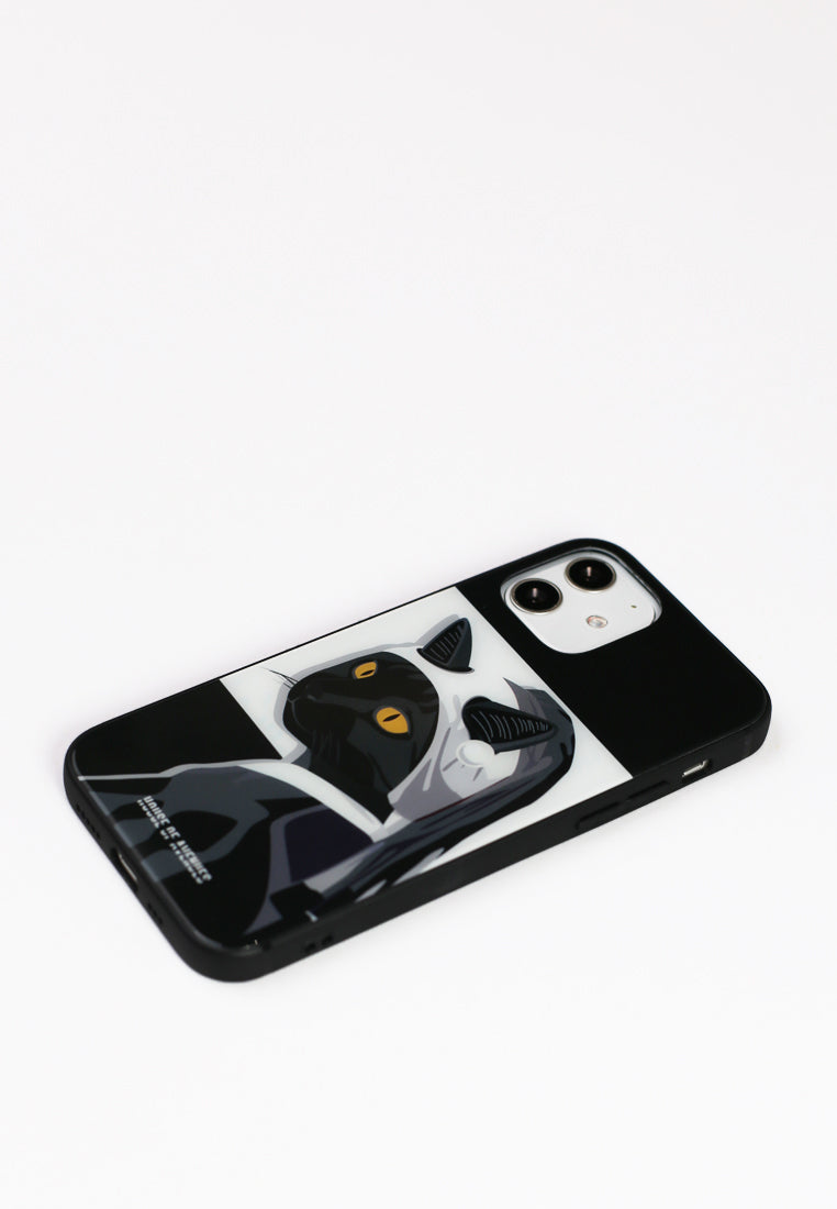 original design phone case - cat with a pearl earring - style f