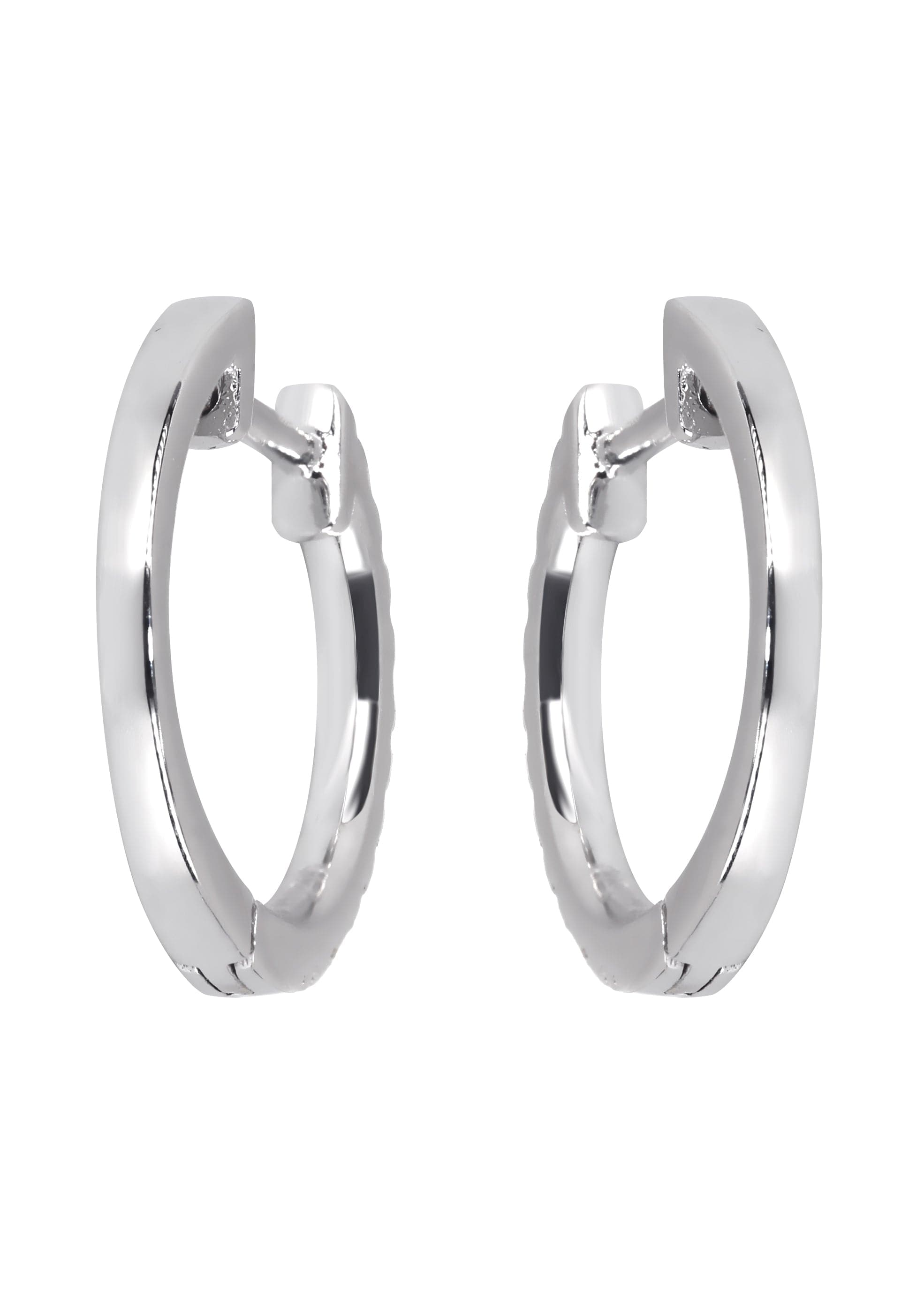 Mens Diamond Earrings | 0.25 Carats 14K White Gold