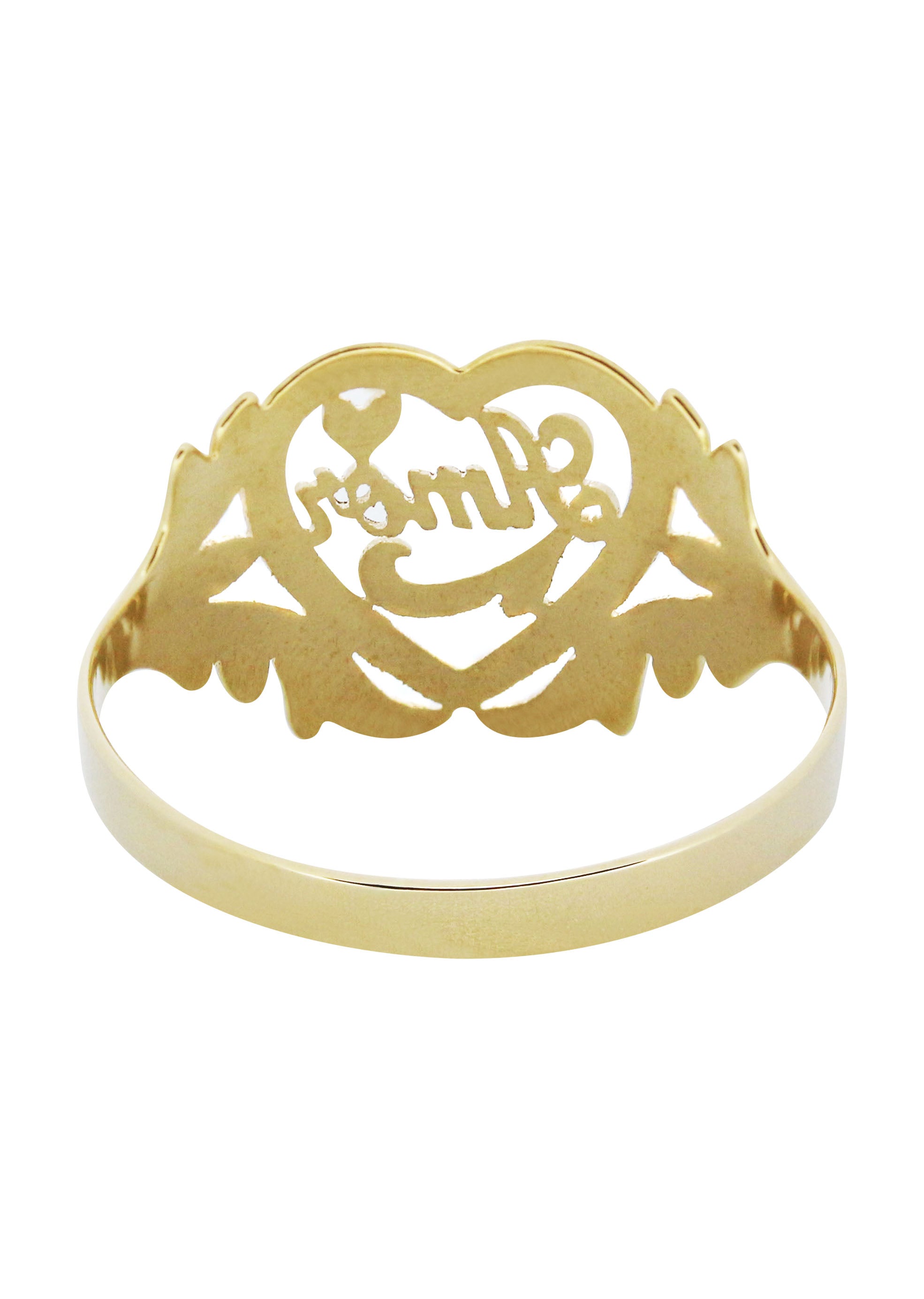 14K Gold Heart Name Ring | Appx. 1.2 Grams