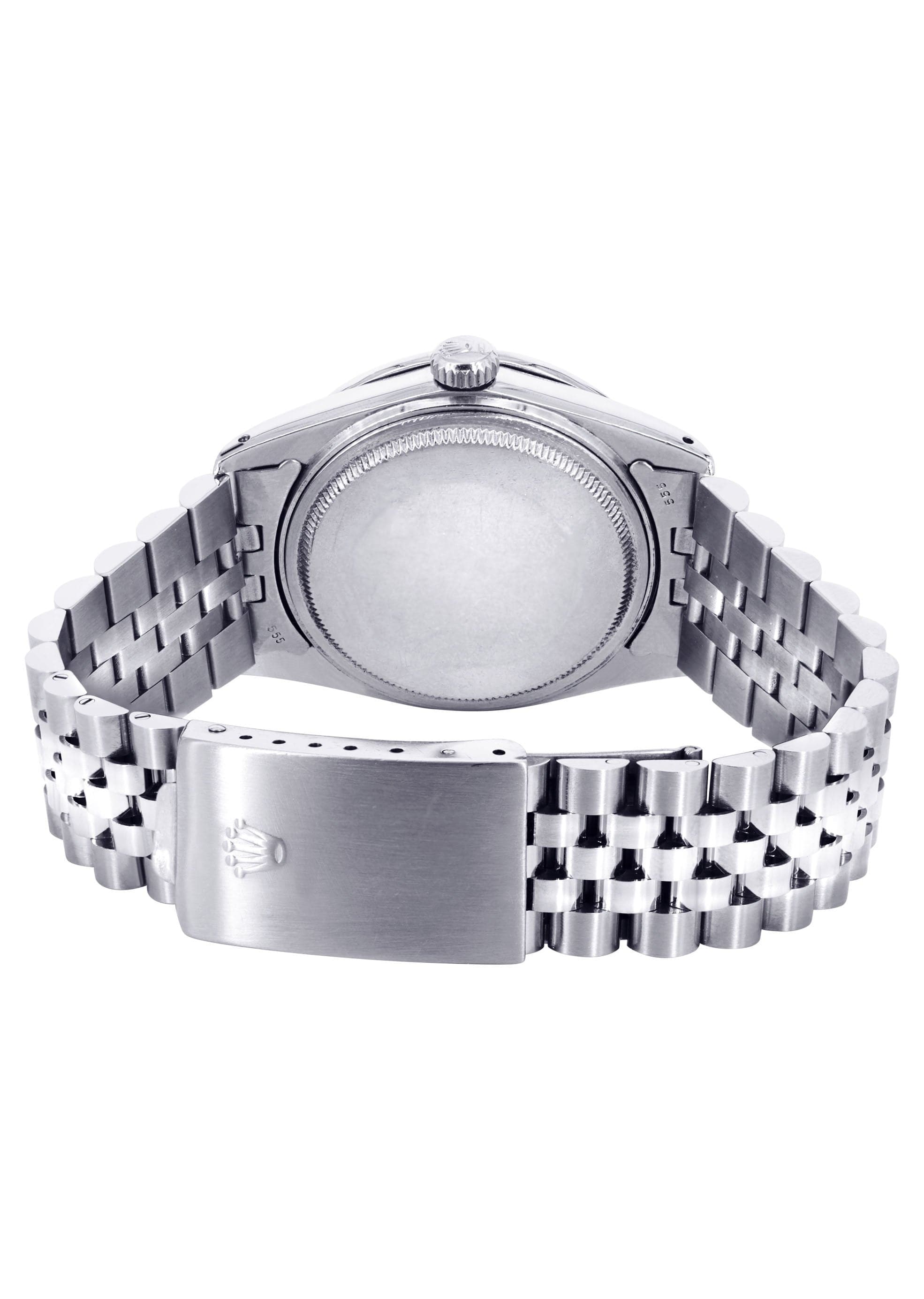 Diamond Gold Rolex Watch For Men 16200 | 36Mm | Rainbow Sapphire Bezel | Pink Flower Pattern Dial | Jubilee Band