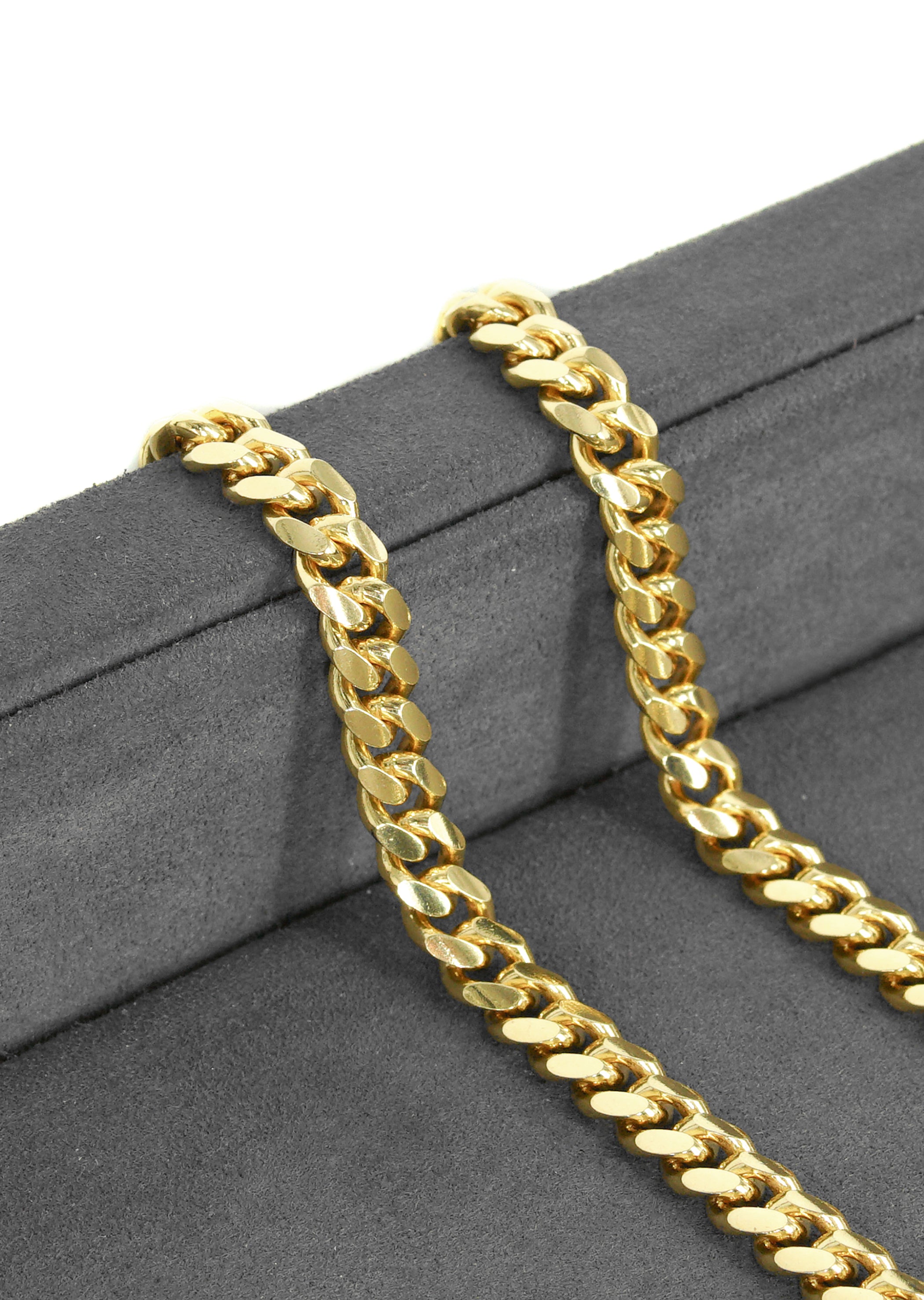 Silver Chain - Mens Gold Chain / Miami Cuban Link Chain / 7 MM