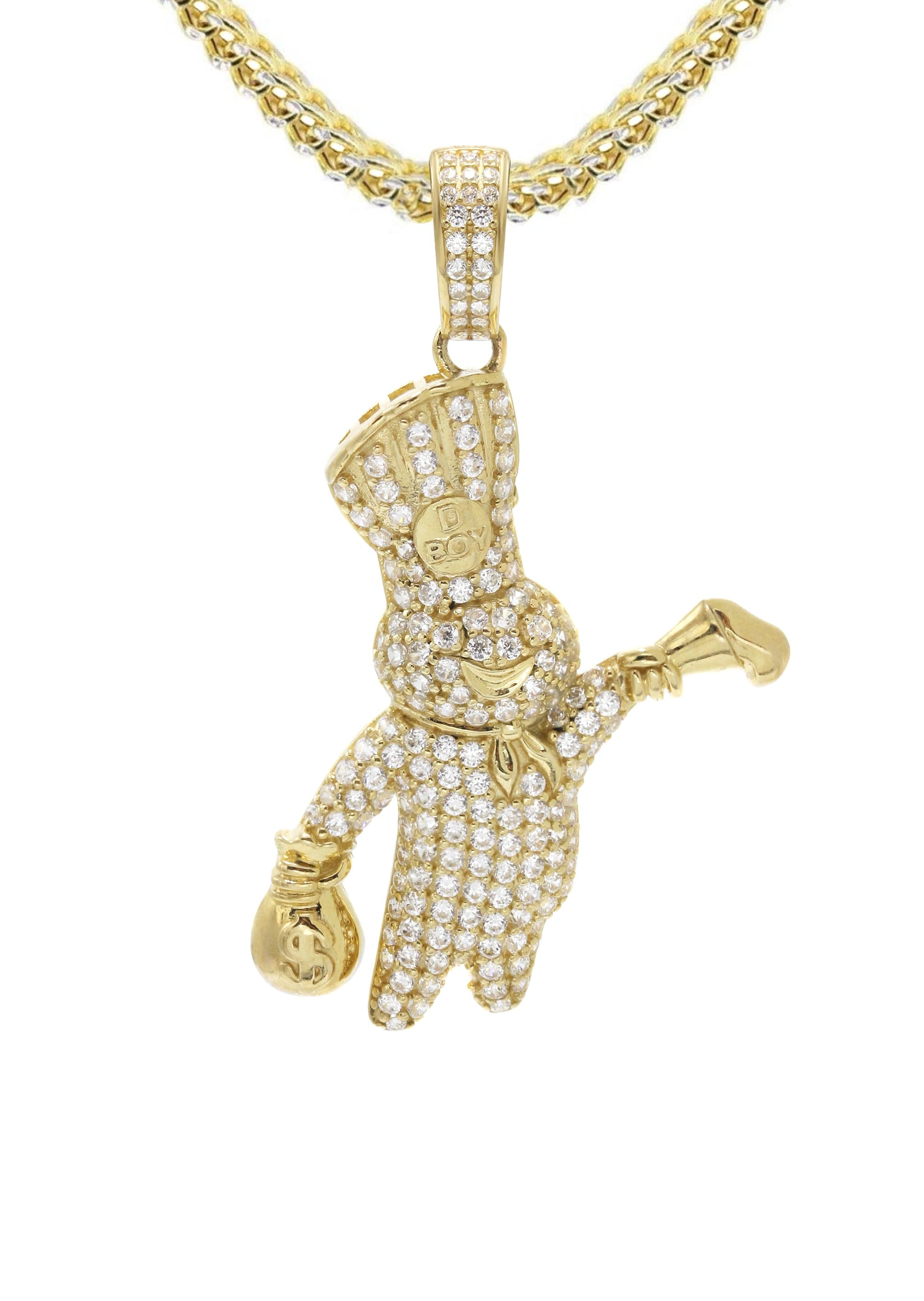 10K Yellow Gold Pillsbury Doughboy Necklace | Appx. 15.7 Grams