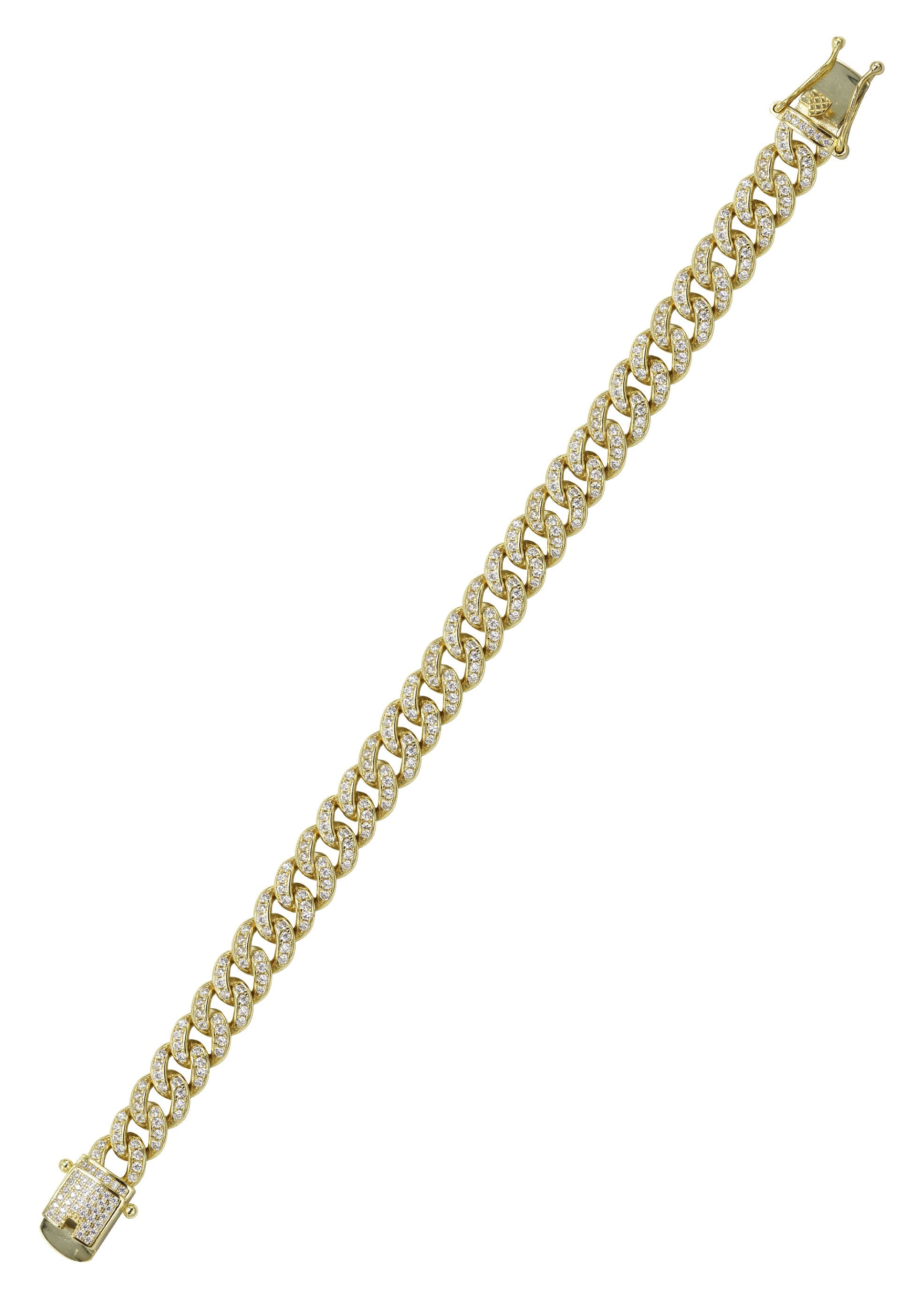 Silver Gold Ice Miami Cuban Link Bracelet